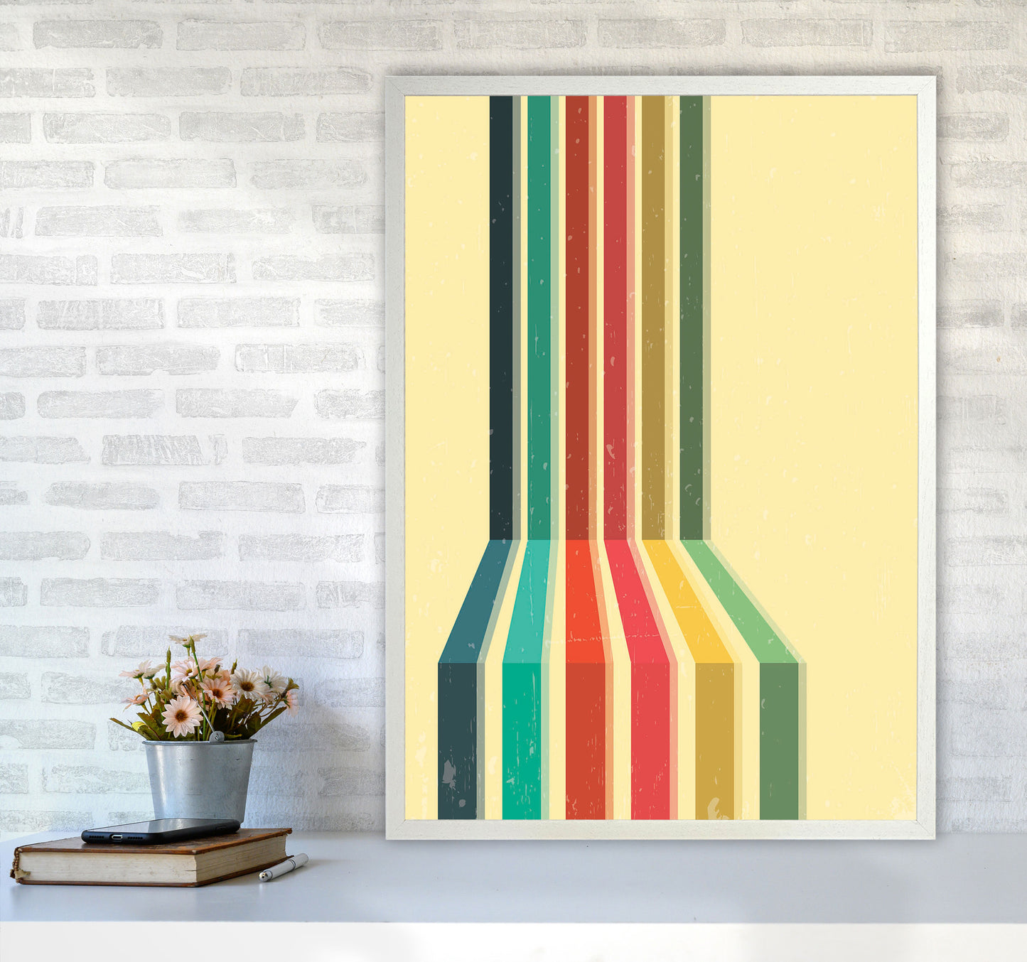 Minimal Geometric Series - 50 Art Print by Jason Stanley A1 Oak Frame