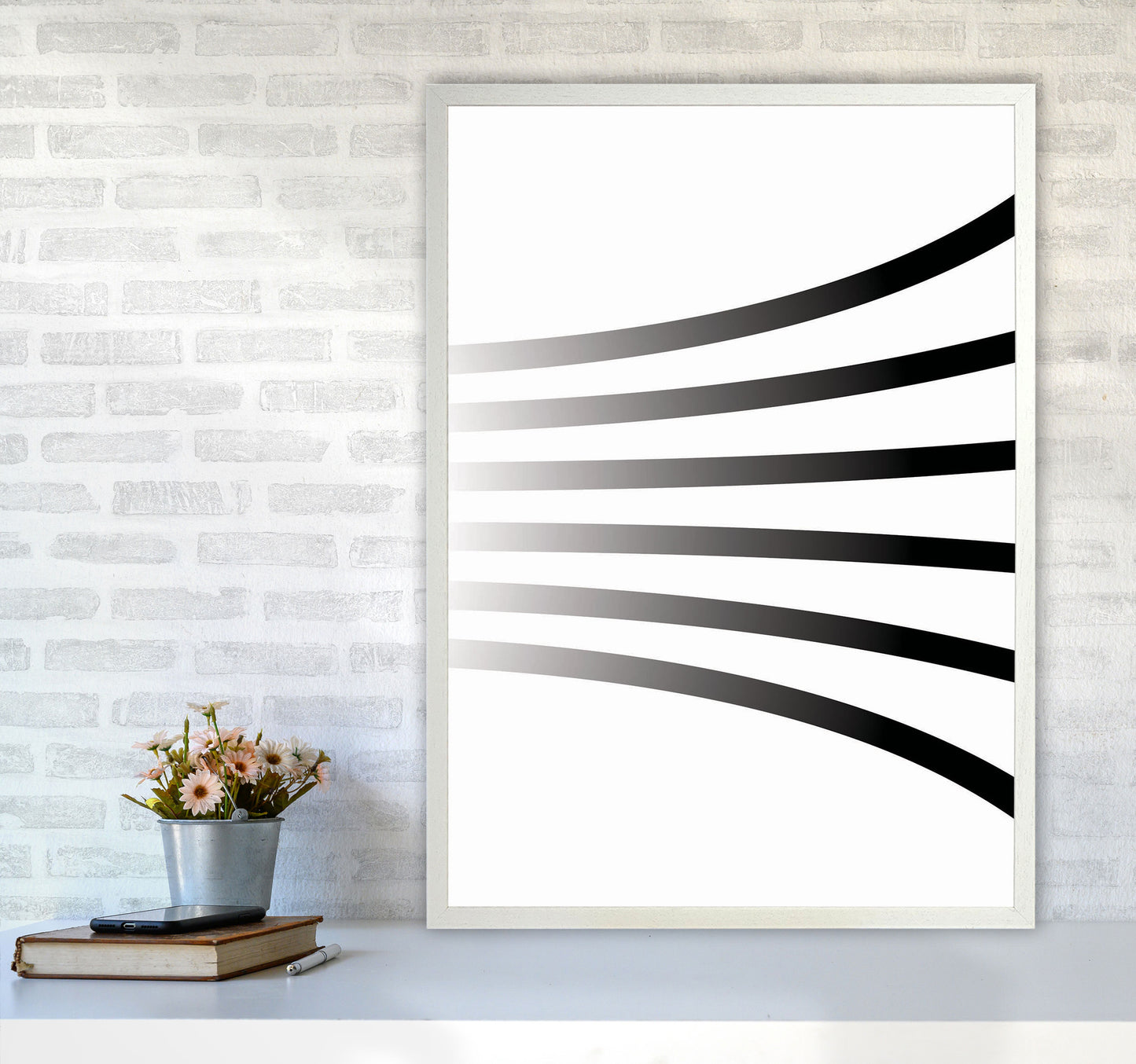 Minimal Geometric Series - 1 Art Print by Jason Stanley A1 Oak Frame