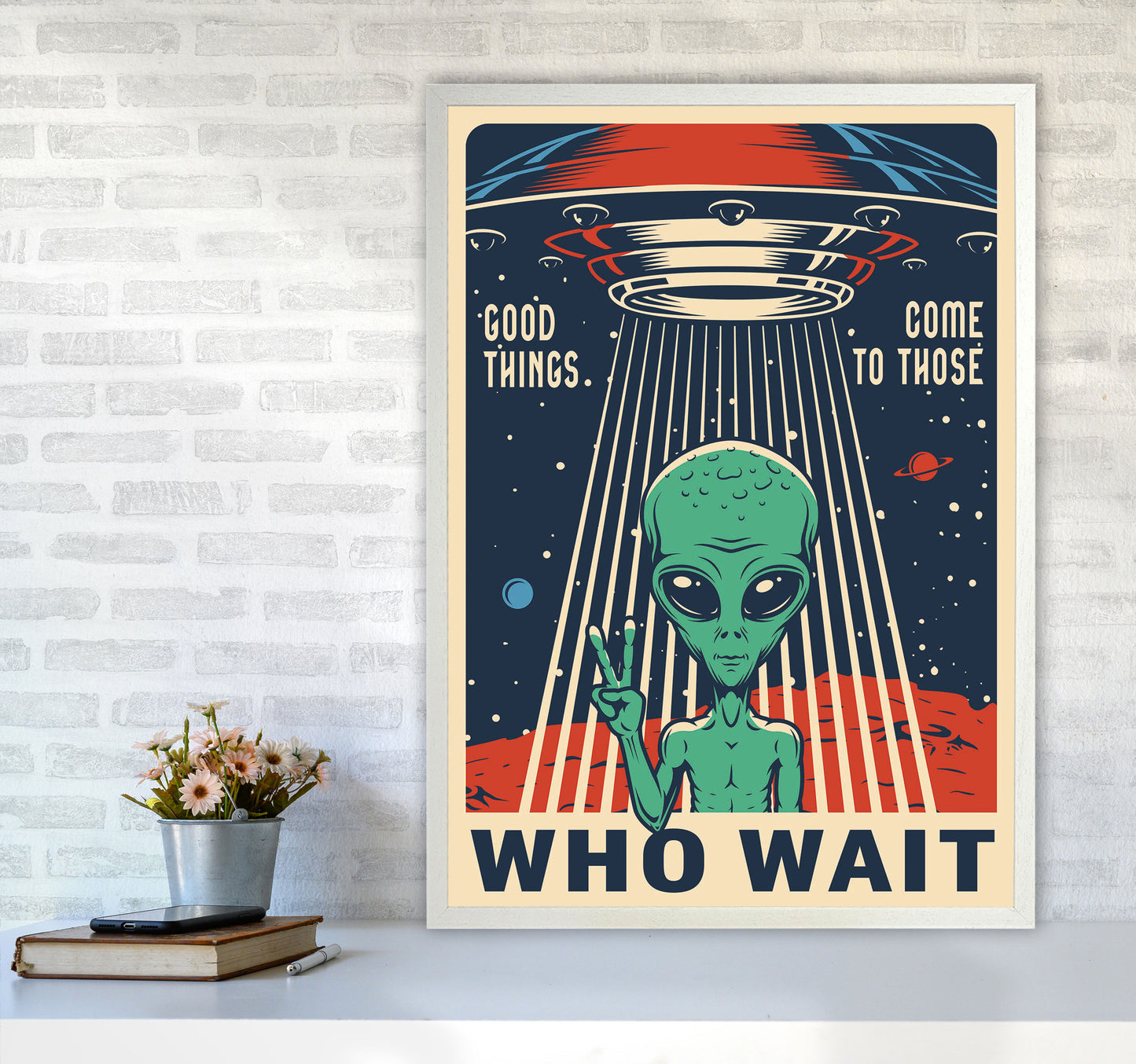 Outer Space Series - #12 Art Print by Jason Stanley A1 Oak Frame
