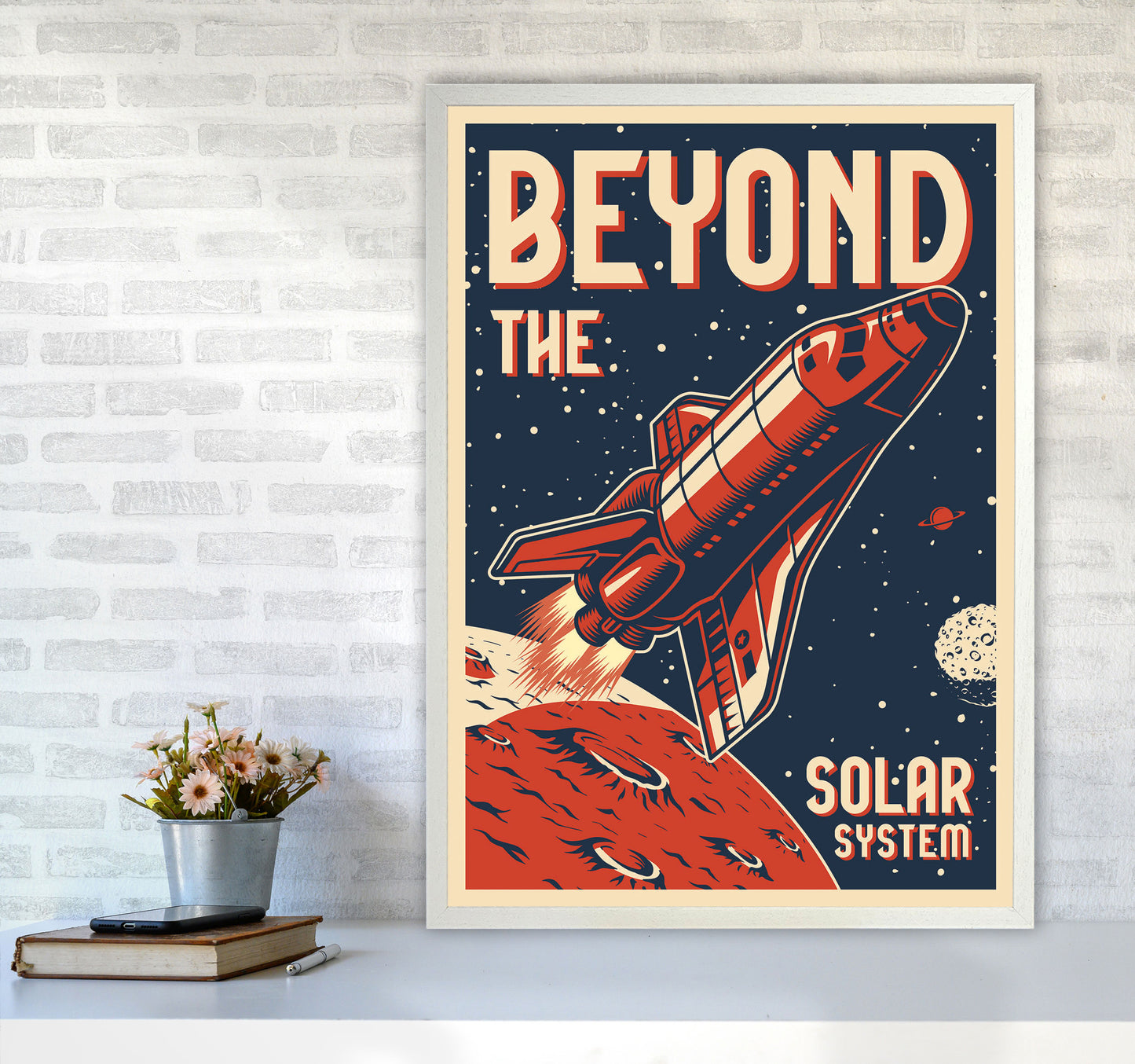Outer Space Series - #14 Art Print by Jason Stanley A1 Oak Frame