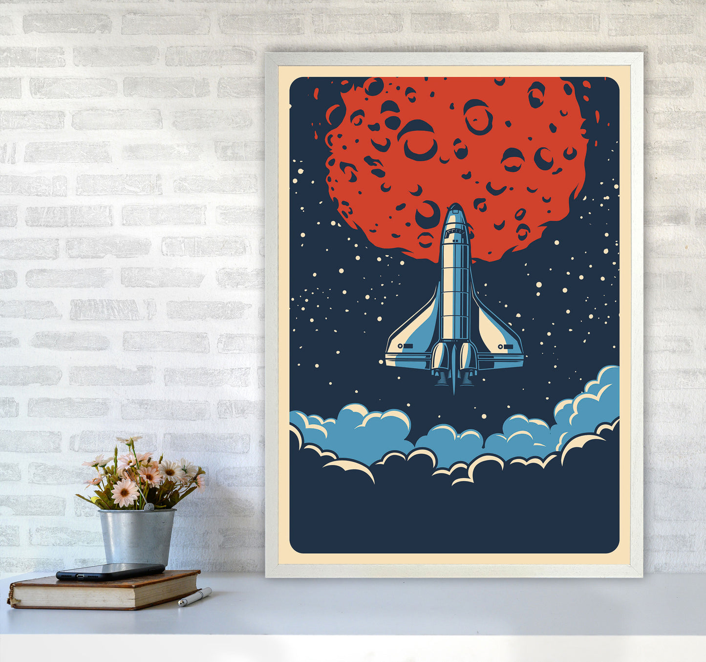 Outer Space Series - #15 Art Print by Jason Stanley A1 Oak Frame