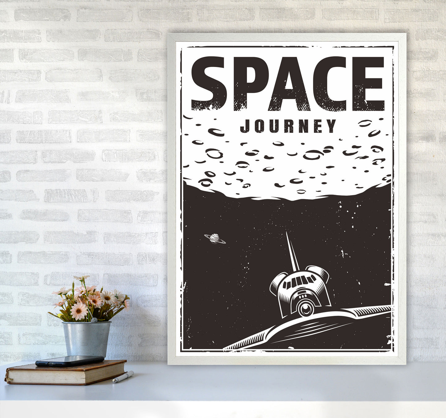 Outer Space Series - #20 Art Print by Jason Stanley A1 Oak Frame