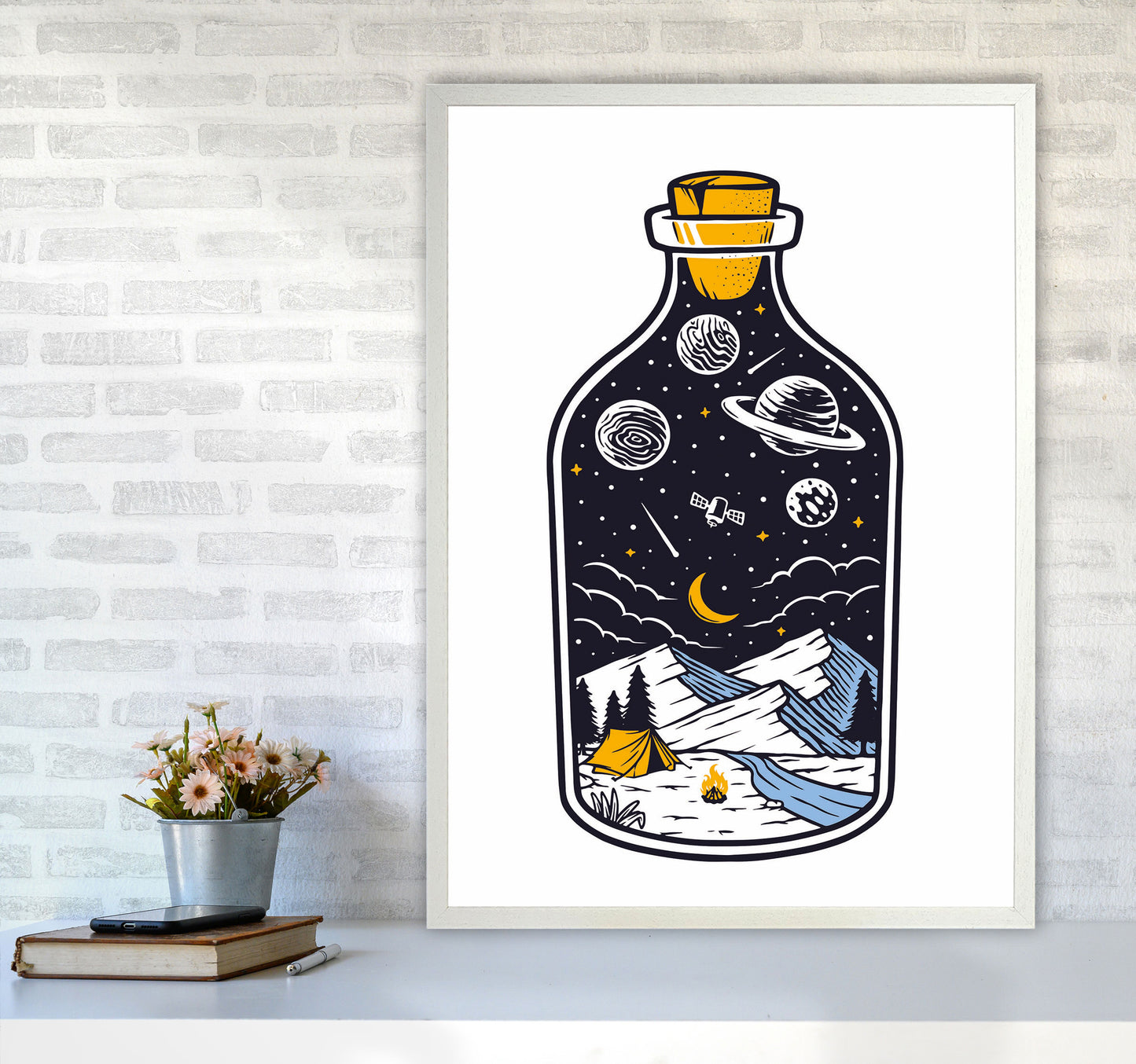 The Universe In A Bottle Art Print by Jason Stanley A1 Oak Frame