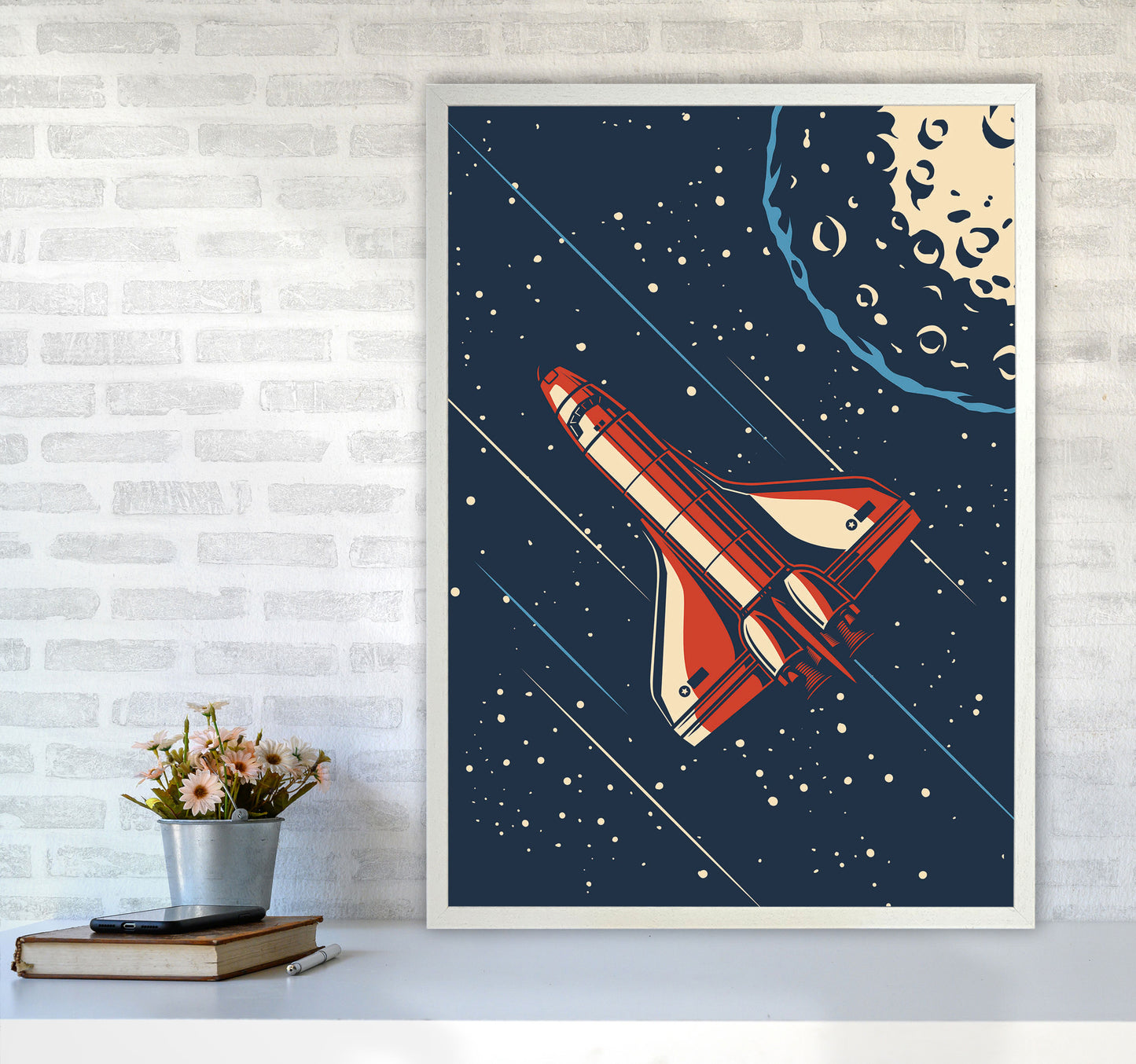 Outer Space Series - #16 Art Print by Jason Stanley A1 Oak Frame