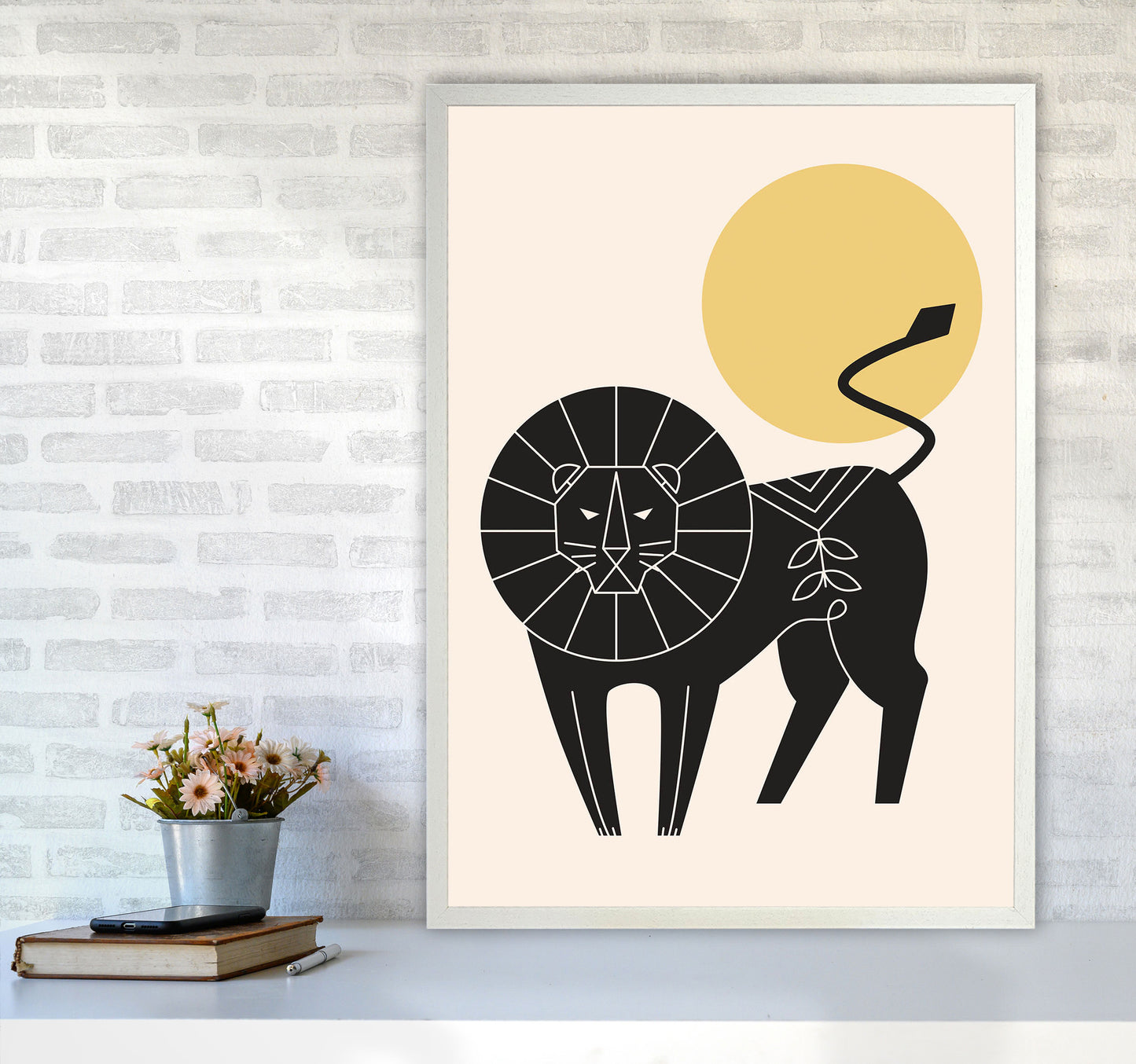 King Of The Jungle Art Print by Jason Stanley A1 Oak Frame