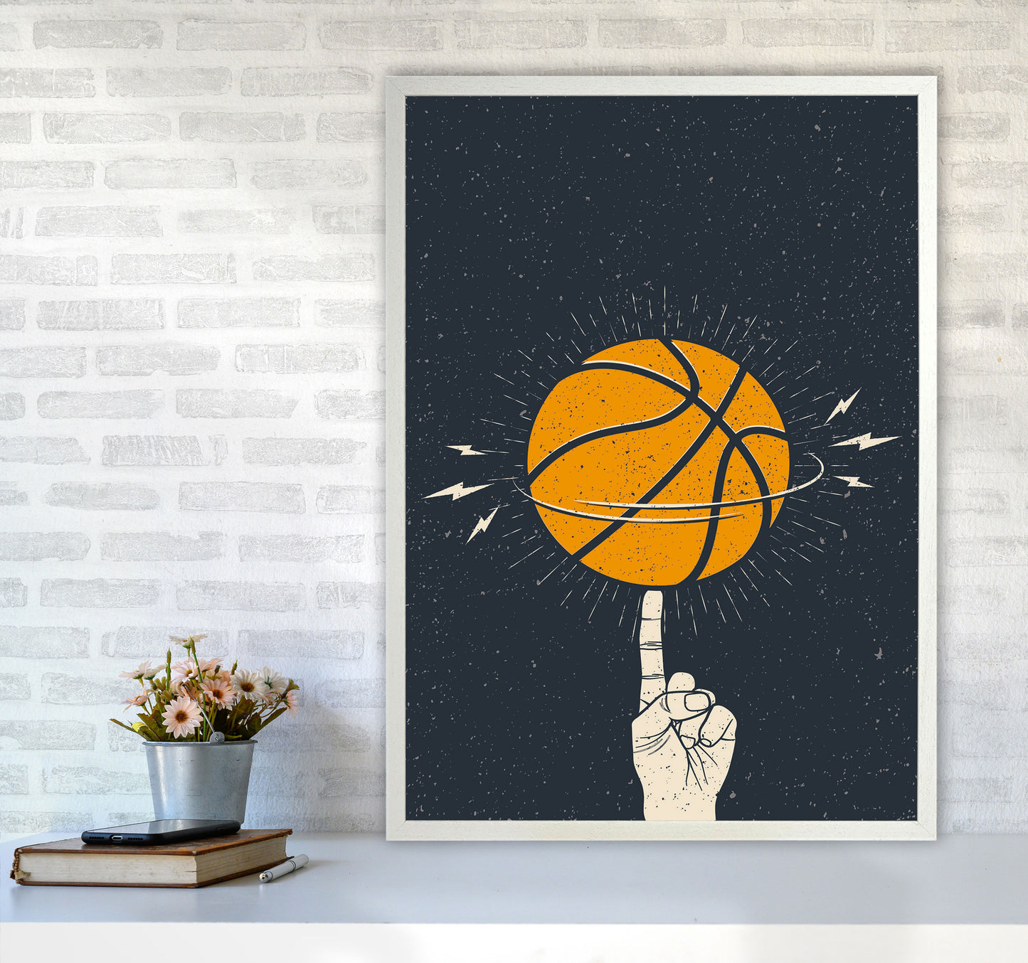 Basketball Is Fun Art Print by Jason Stanley A1 Oak Frame