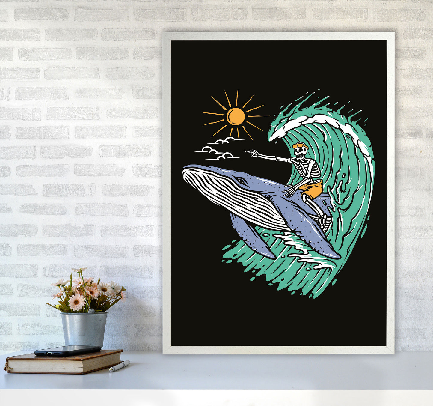 Going Straight! Art Print by Jason Stanley A1 Oak Frame