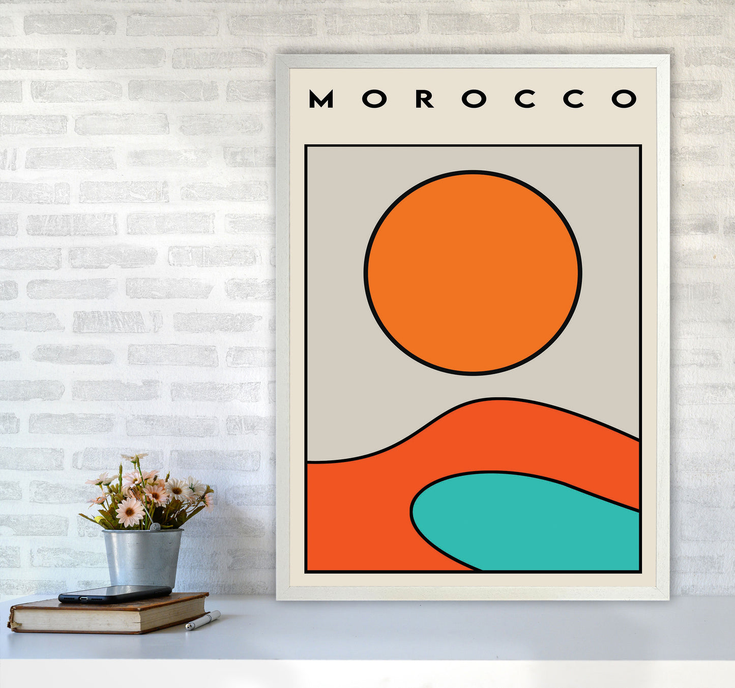 Morocco Vibe Art Print by Jason Stanley A1 Oak Frame