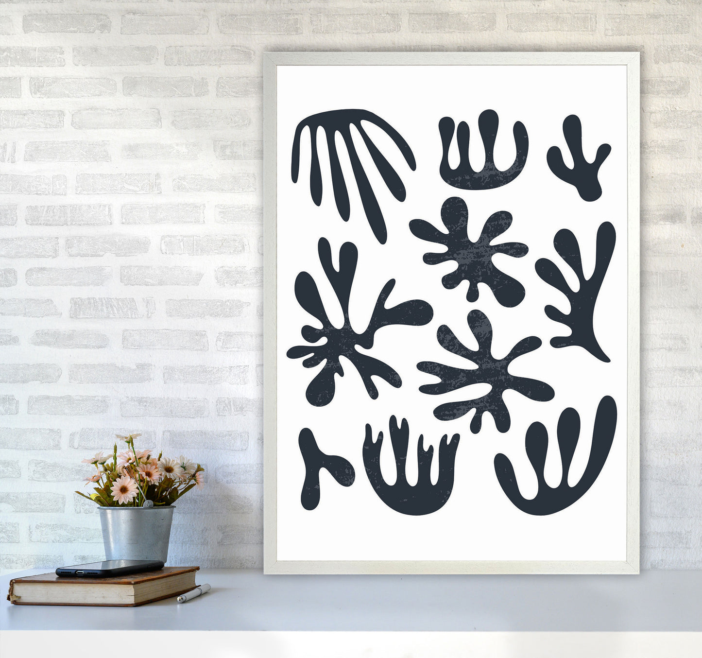 Minimal Abstract Algae I Art Print by Jason Stanley A1 Oak Frame