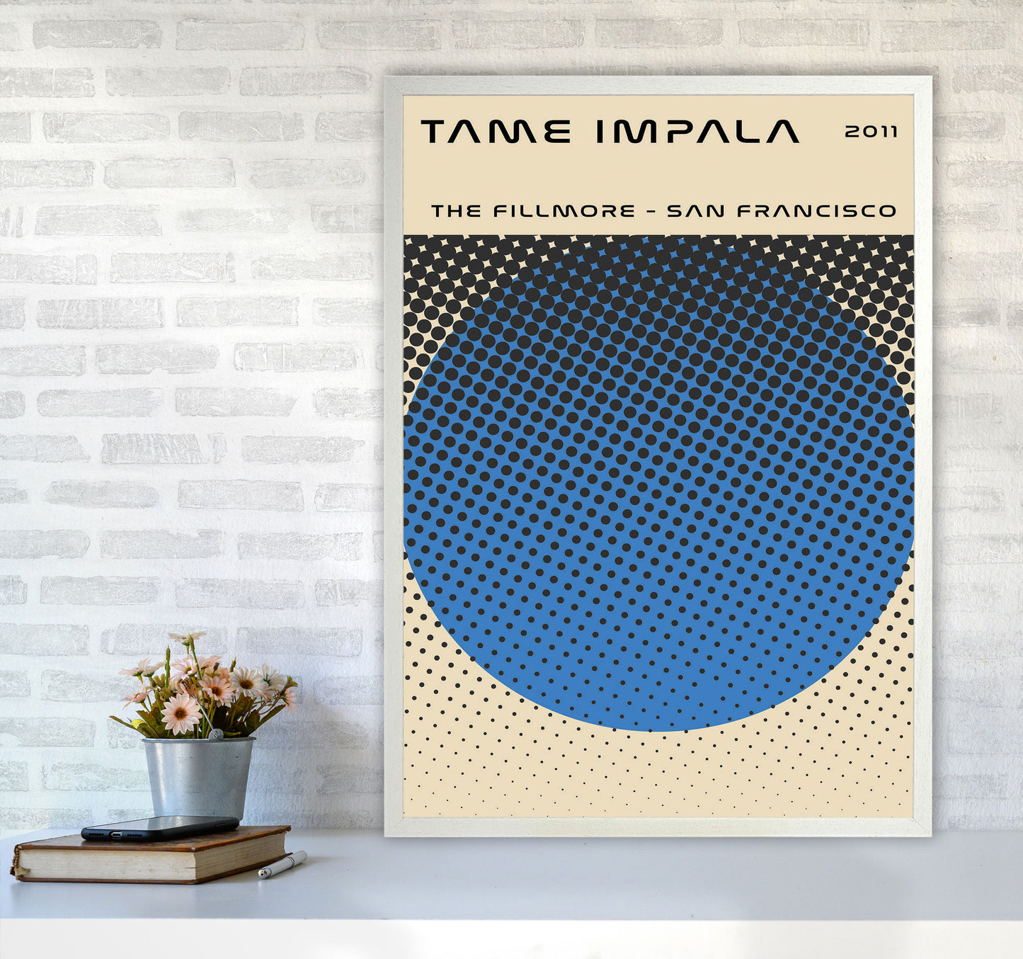 Tame Impala Live In San Francisco Art Print by Jason Stanley A1 Oak Frame