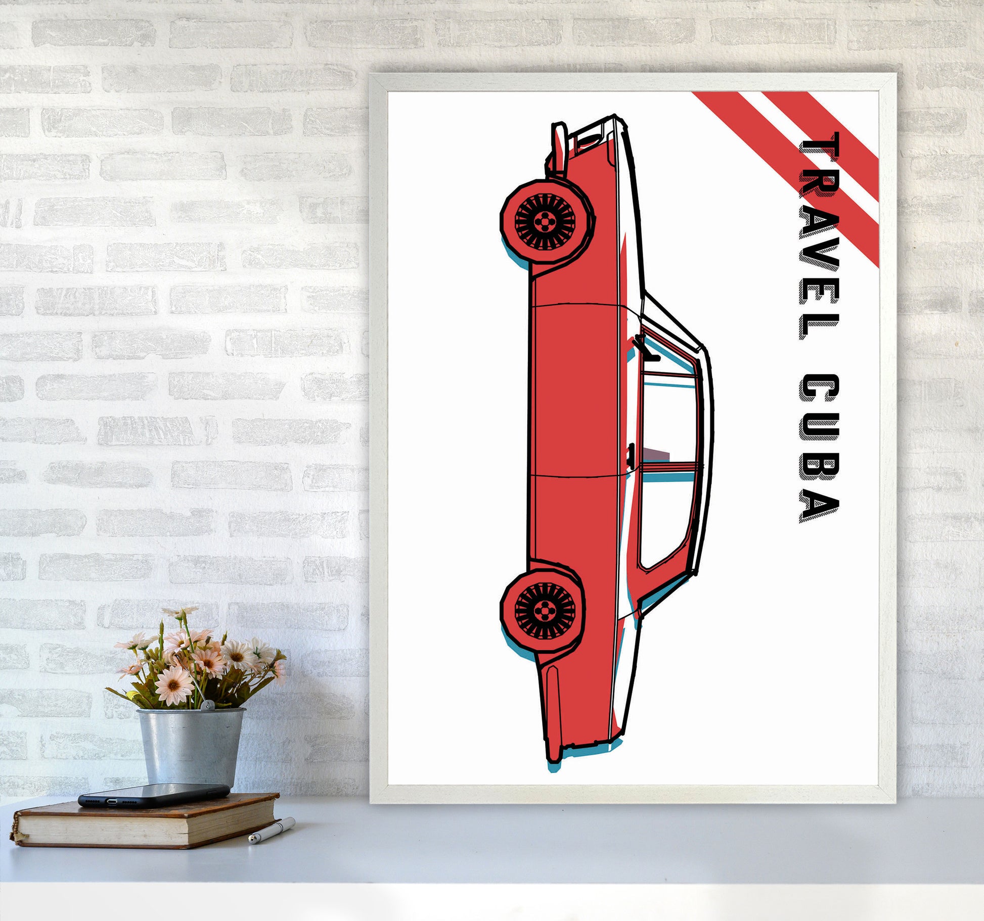 Travel Cuba Art Print by Jason Stanley A1 Oak Frame
