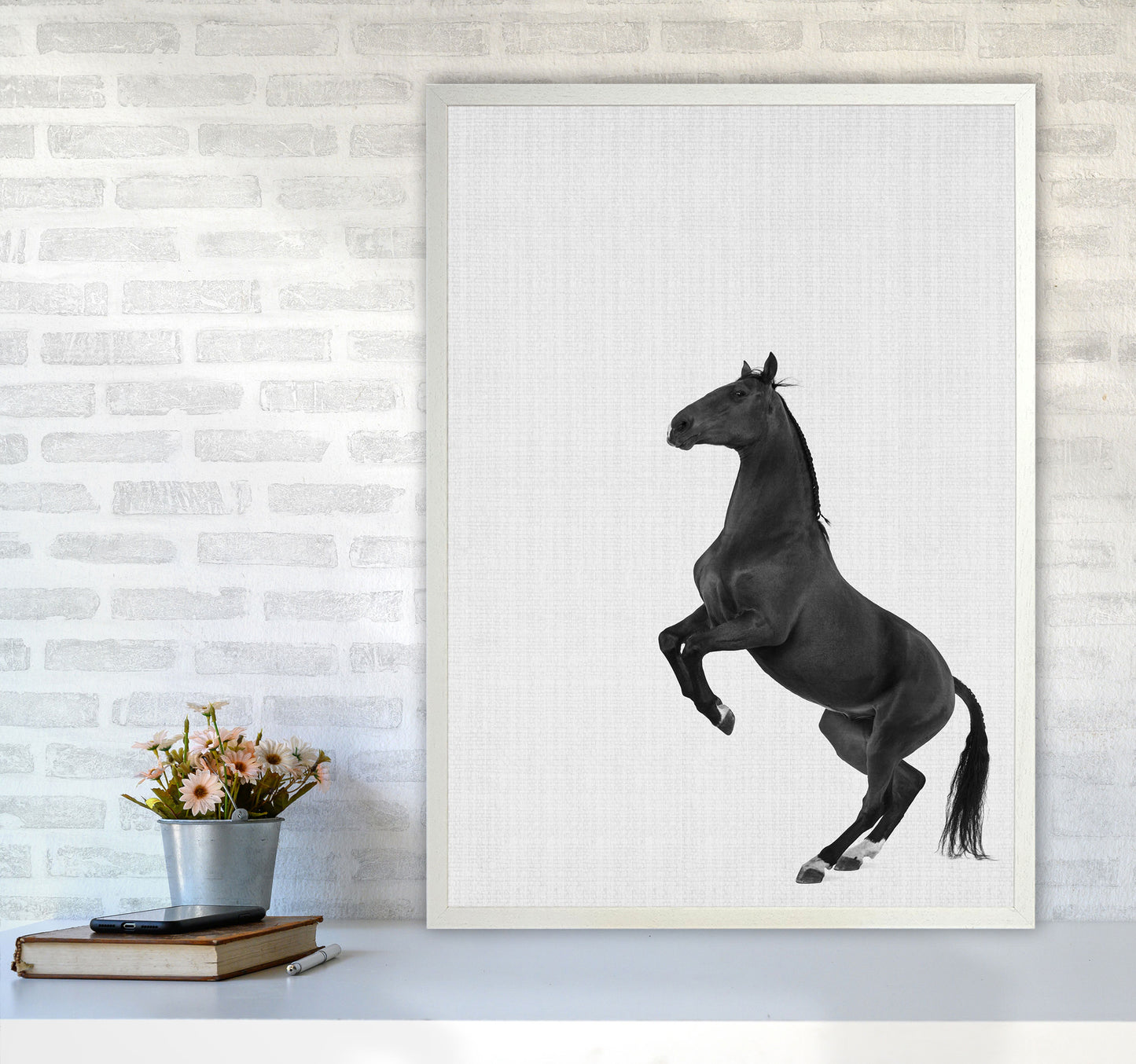 The Dark Horse Rides At Night #2 Art Print by Jason Stanley A1 Oak Frame