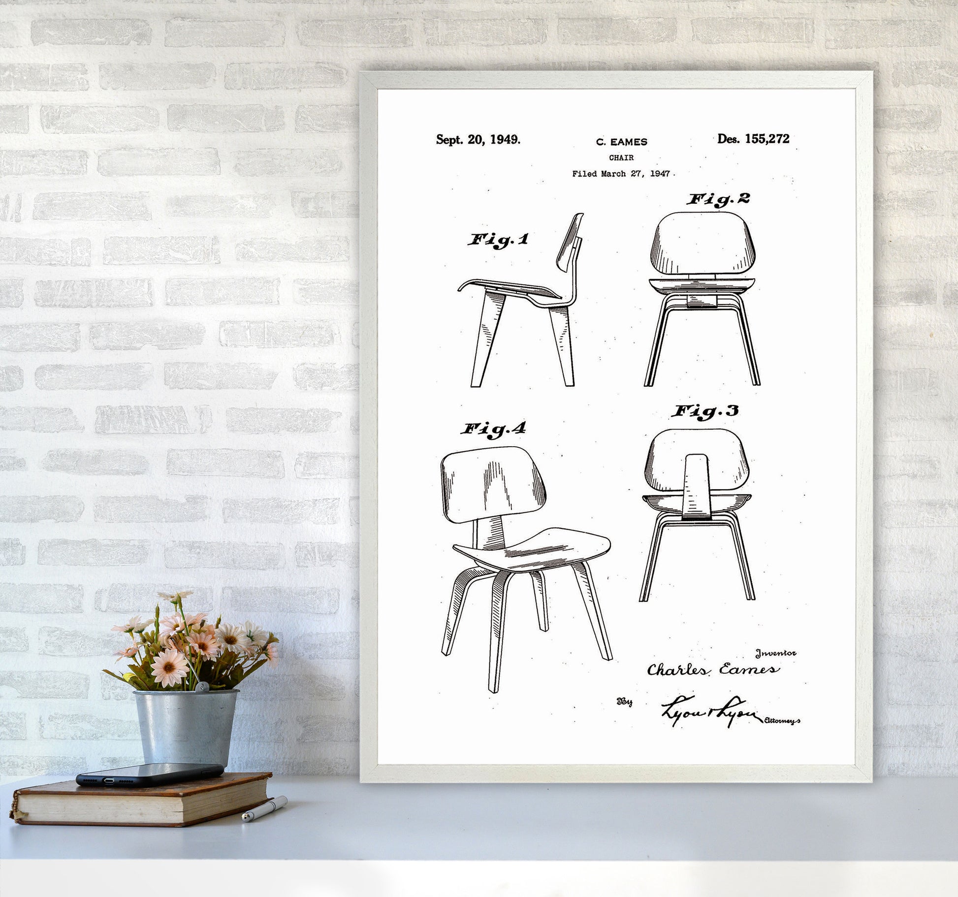 Chari Patent Art Print by Jason Stanley A1 Oak Frame