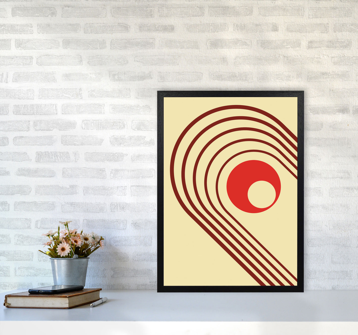 Minimal Geometric Series - 37 Art Print by Jason Stanley A2 White Frame