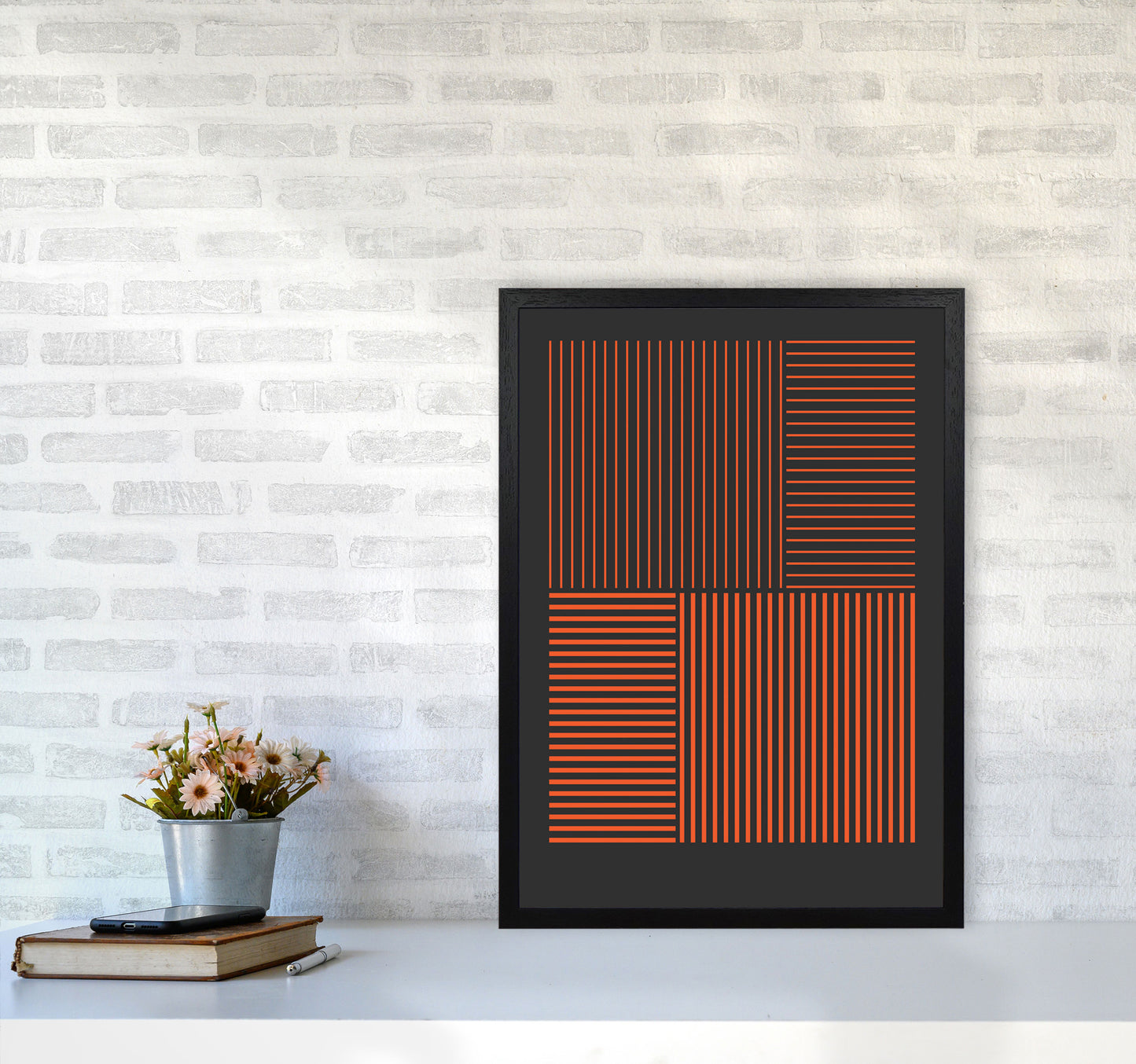 Minimal Geometric Series - 24 Art Print by Jason Stanley A2 White Frame