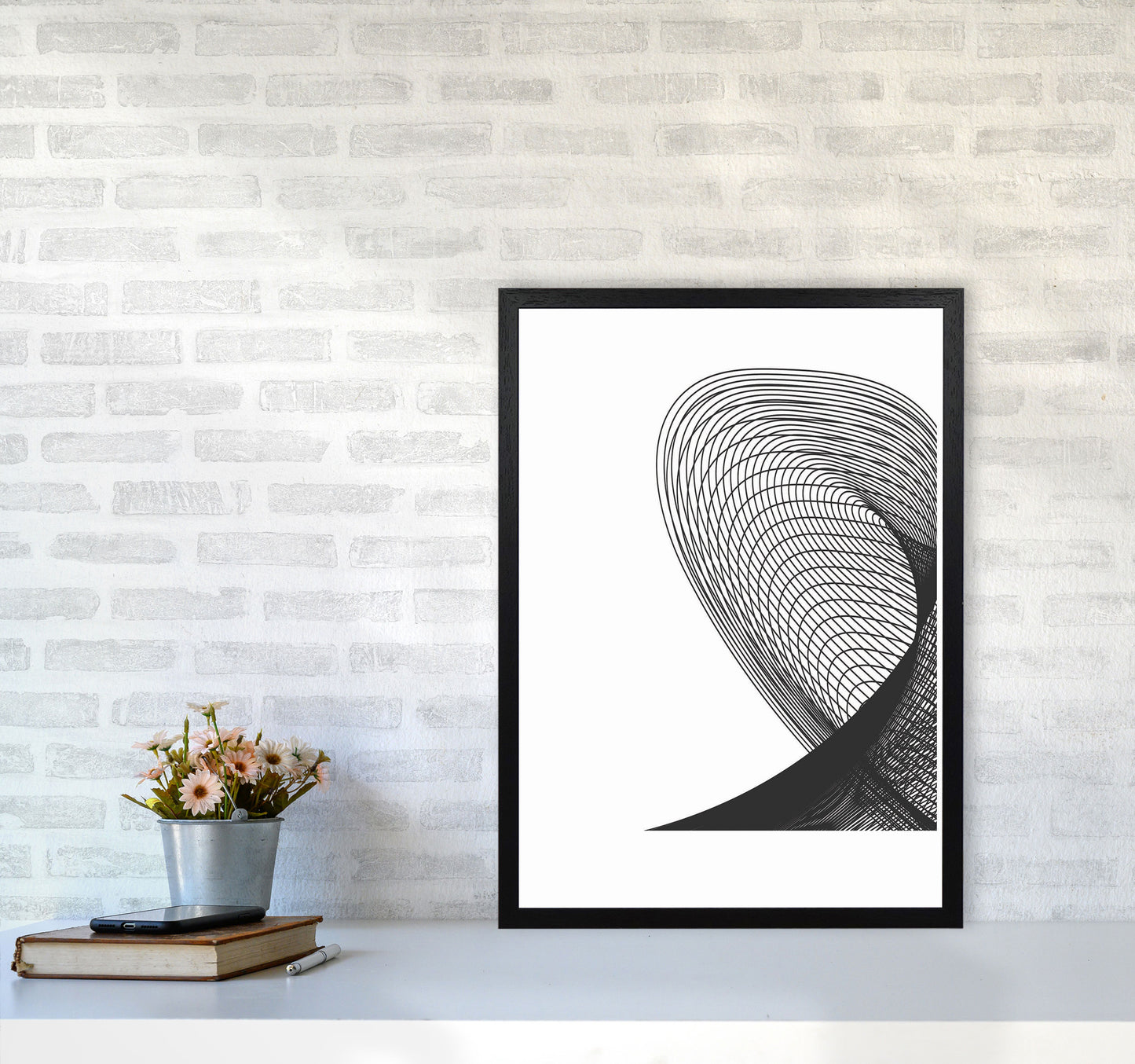 Minimal Geometric Series - 14 Art Print by Jason Stanley A2 White Frame