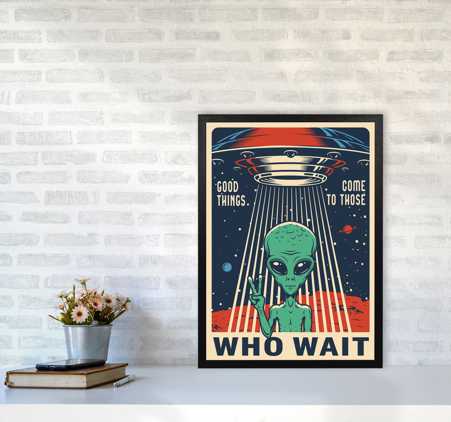 Outer Space Series - #12 Art Print by Jason Stanley A2 White Frame