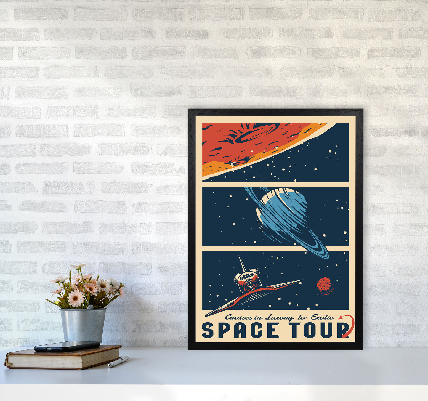 Outer Space Series - #18 Art Print by Jason Stanley A2 White Frame