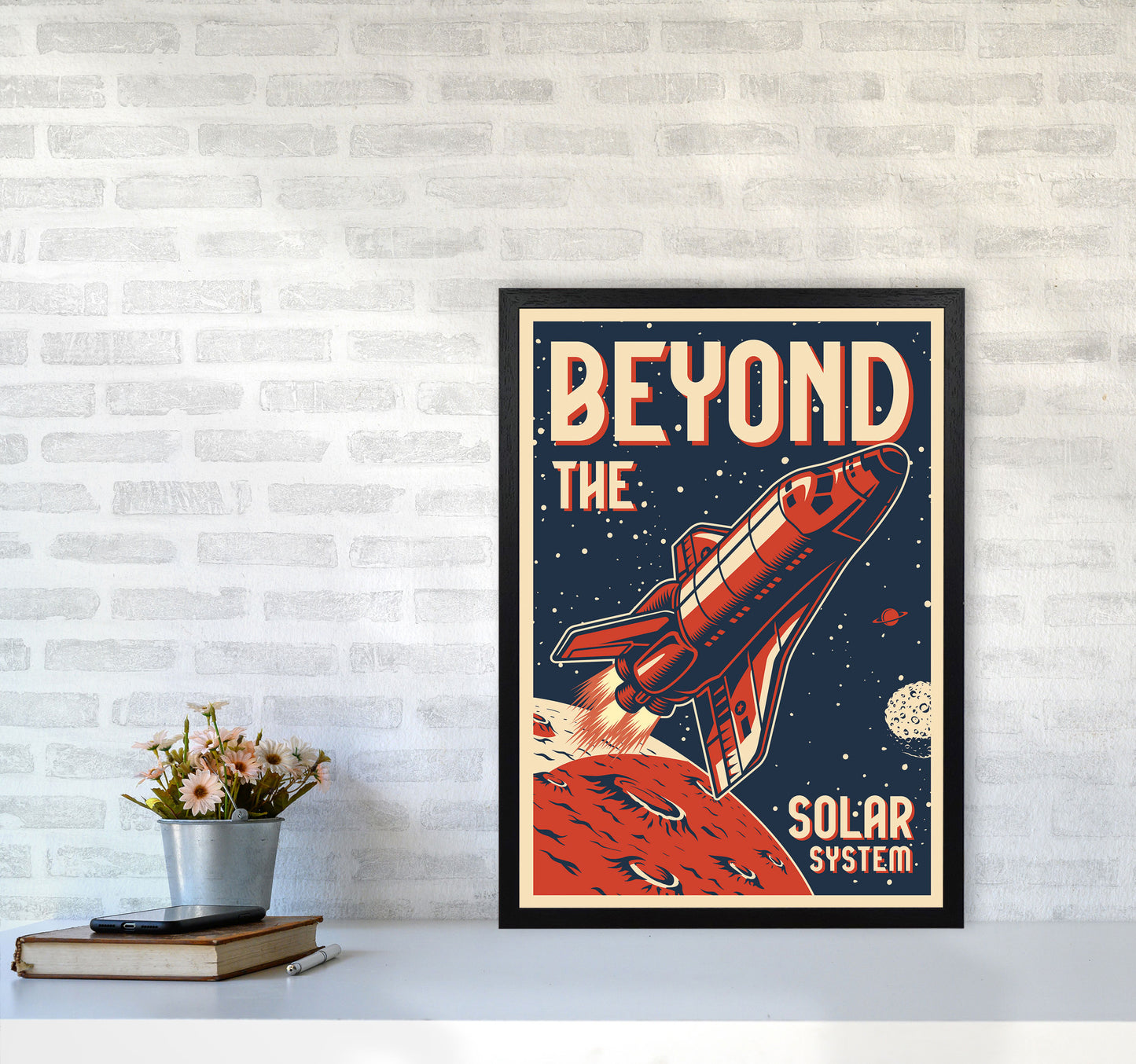 Outer Space Series - #14 Art Print by Jason Stanley A2 White Frame