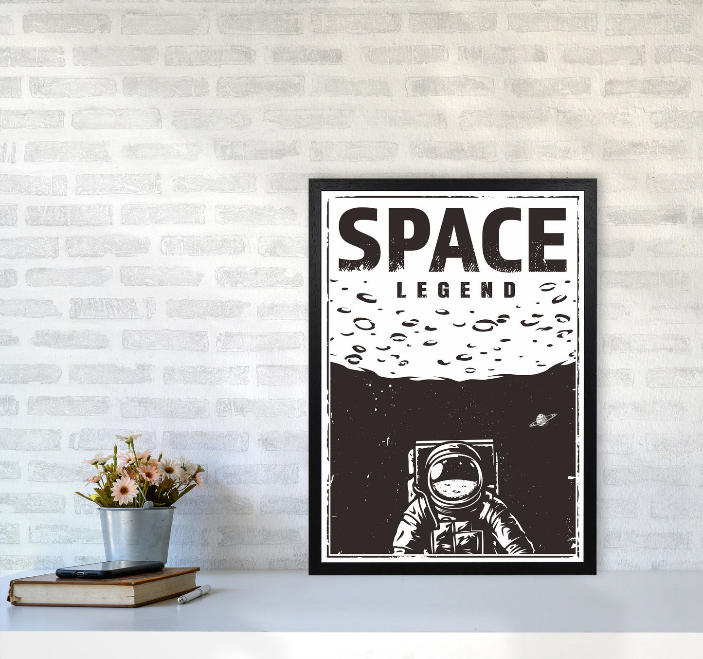 Outer Space Series - #19 Art Print by Jason Stanley A2 White Frame