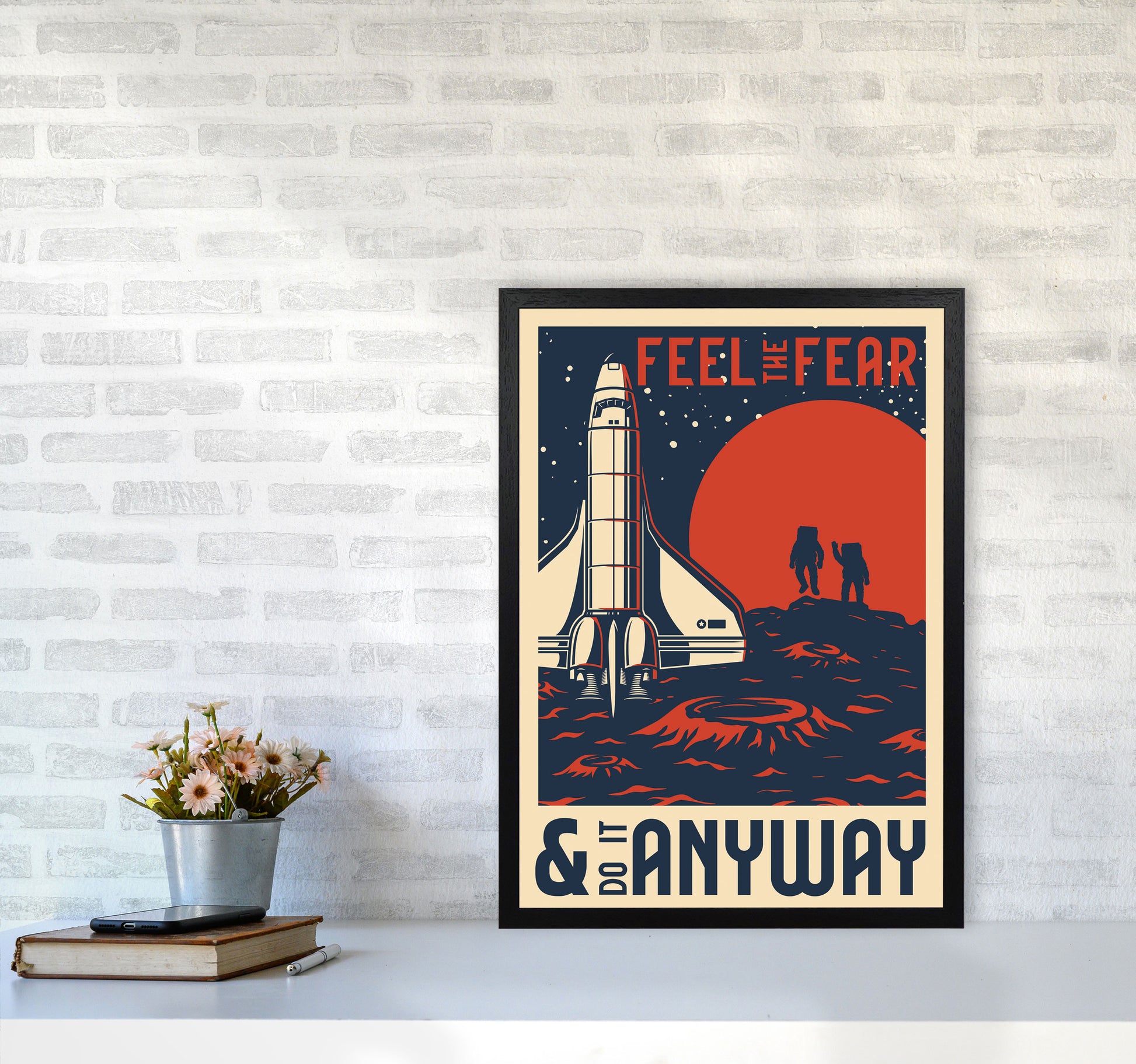 Outer Space Series - #17 Art Print by Jason Stanley A2 White Frame
