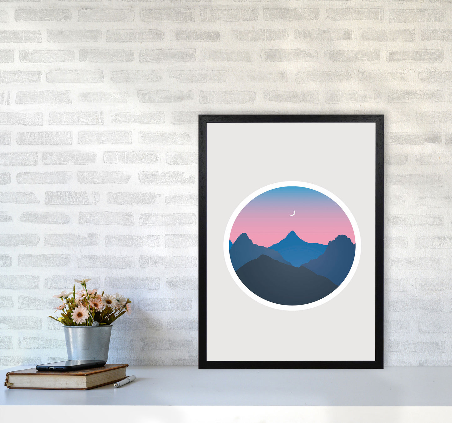 Moody Moonrise Kingdom Art Print by Jason Stanley A2 White Frame