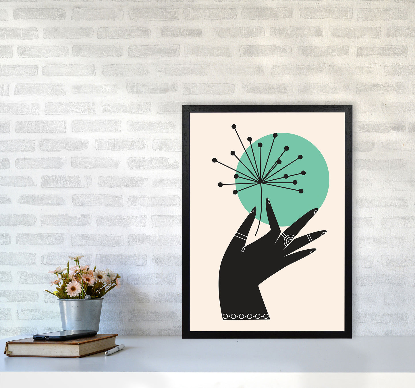 What A Pretty Flower Art Print by Jason Stanley A2 White Frame