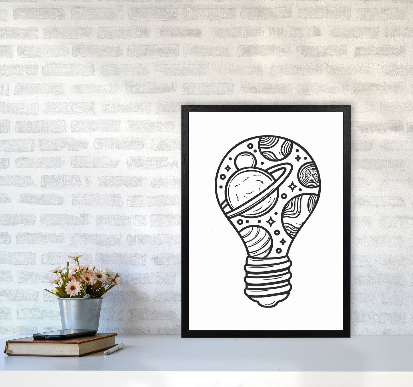 I Just Had An Idea Art Print by Jason Stanley A2 White Frame