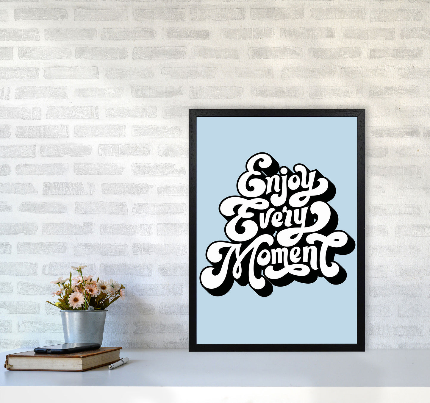 Enjoy Every Moment Art Print by Jason Stanley A2 White Frame
