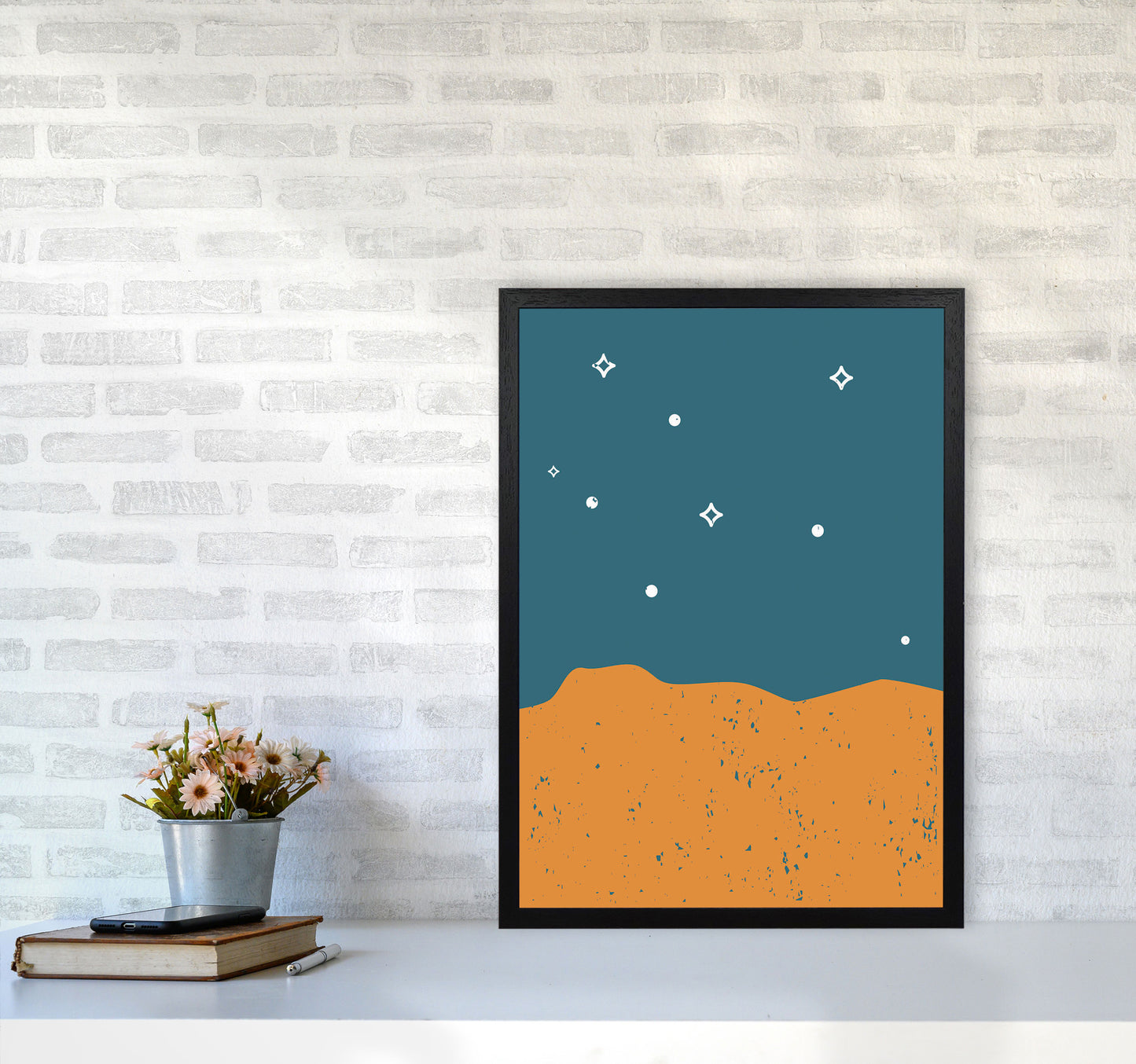 Starry Night II Art Print by Jason Stanley A2 White Frame