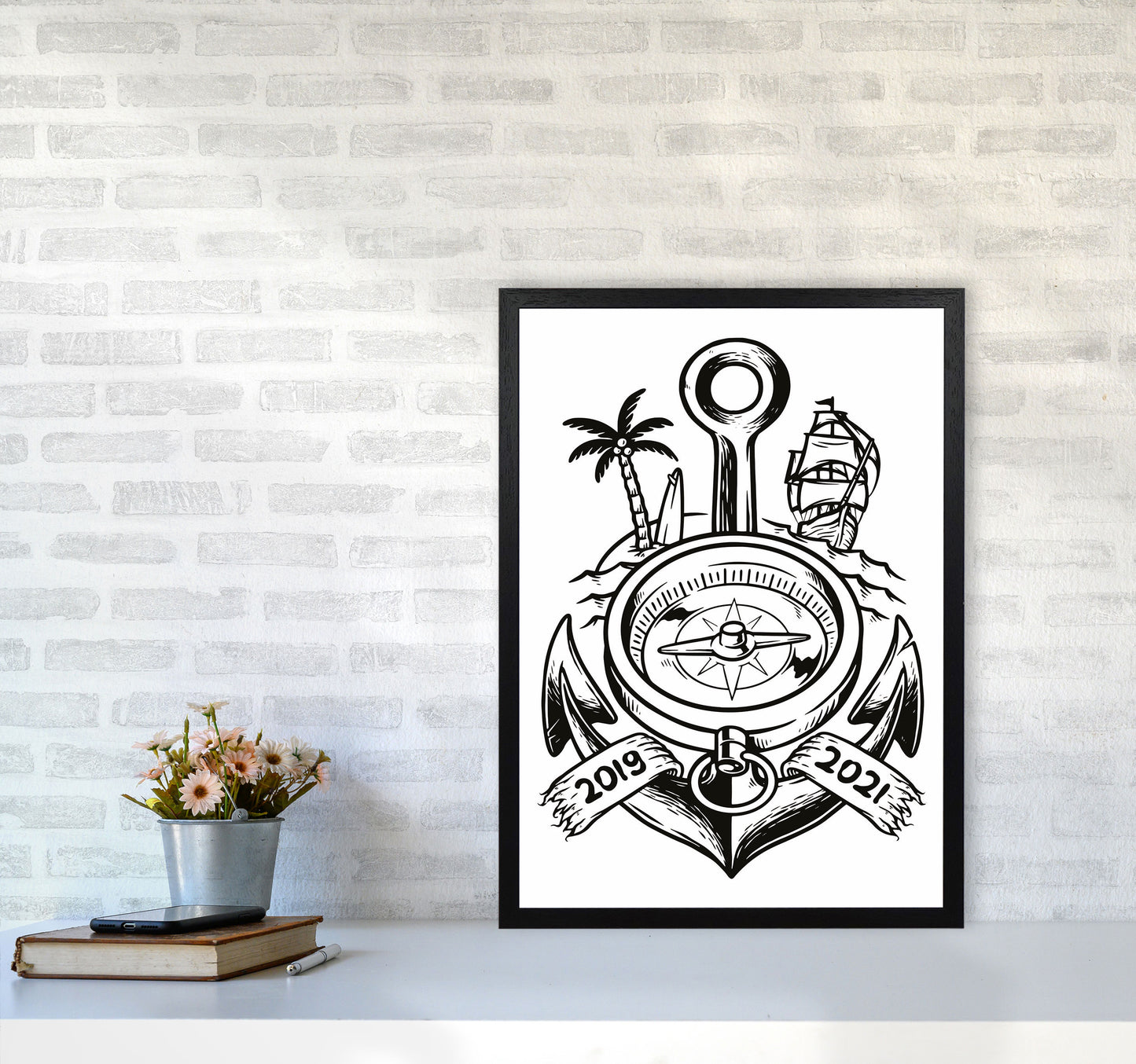 Yarrrrrrrrrr Art Print by Jason Stanley A2 White Frame