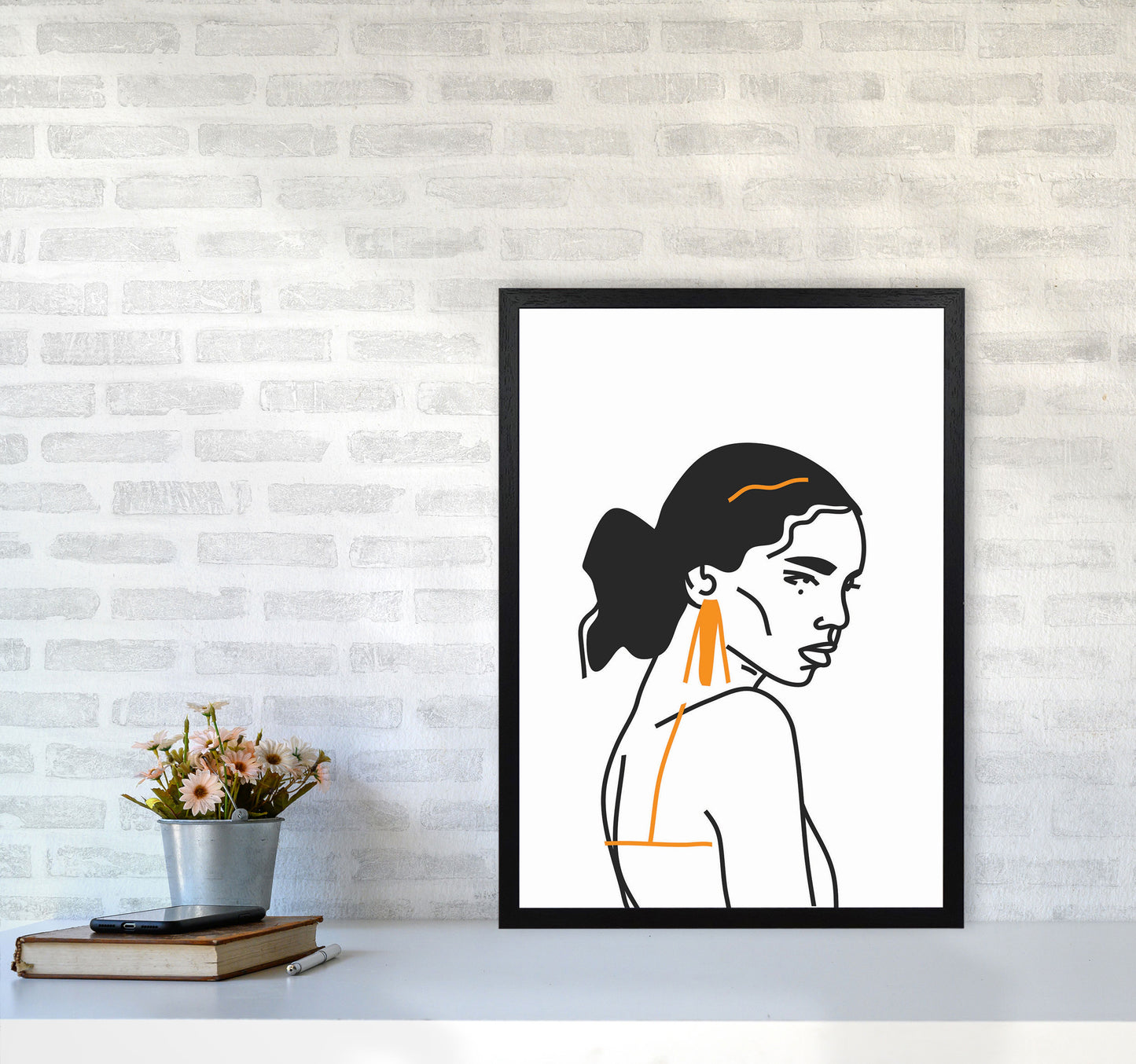 Strong Woman Art Print by Jason Stanley A2 White Frame