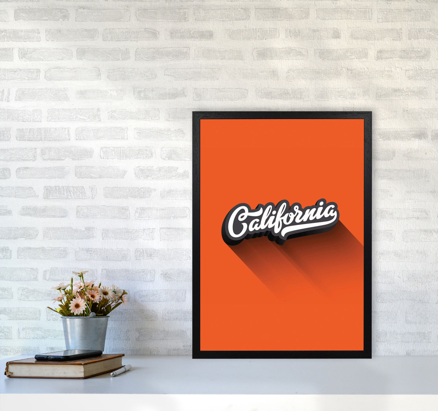 California Art Print by Jason Stanley A2 White Frame