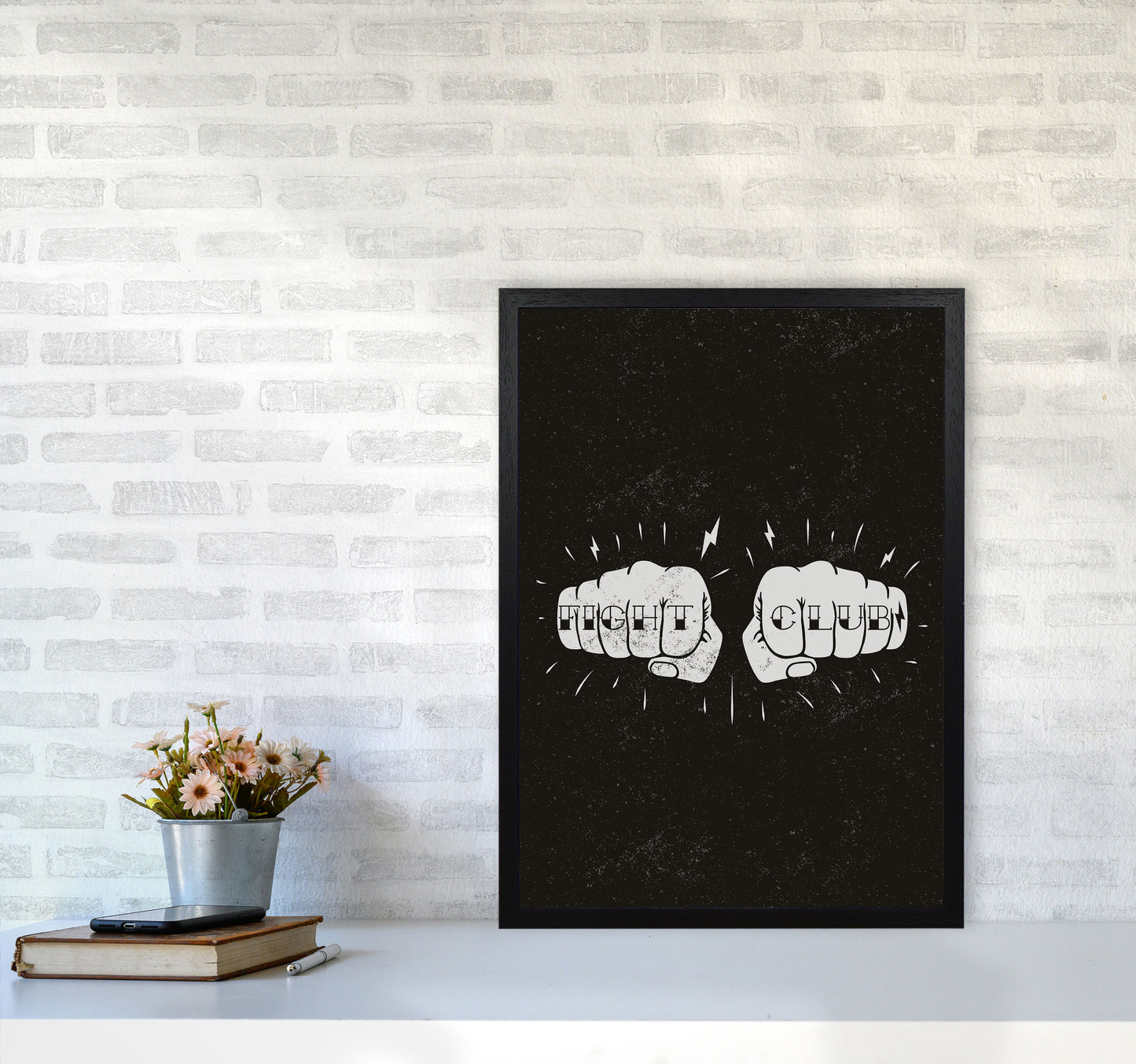 Fight Club Art Print by Jason Stanley A2 White Frame