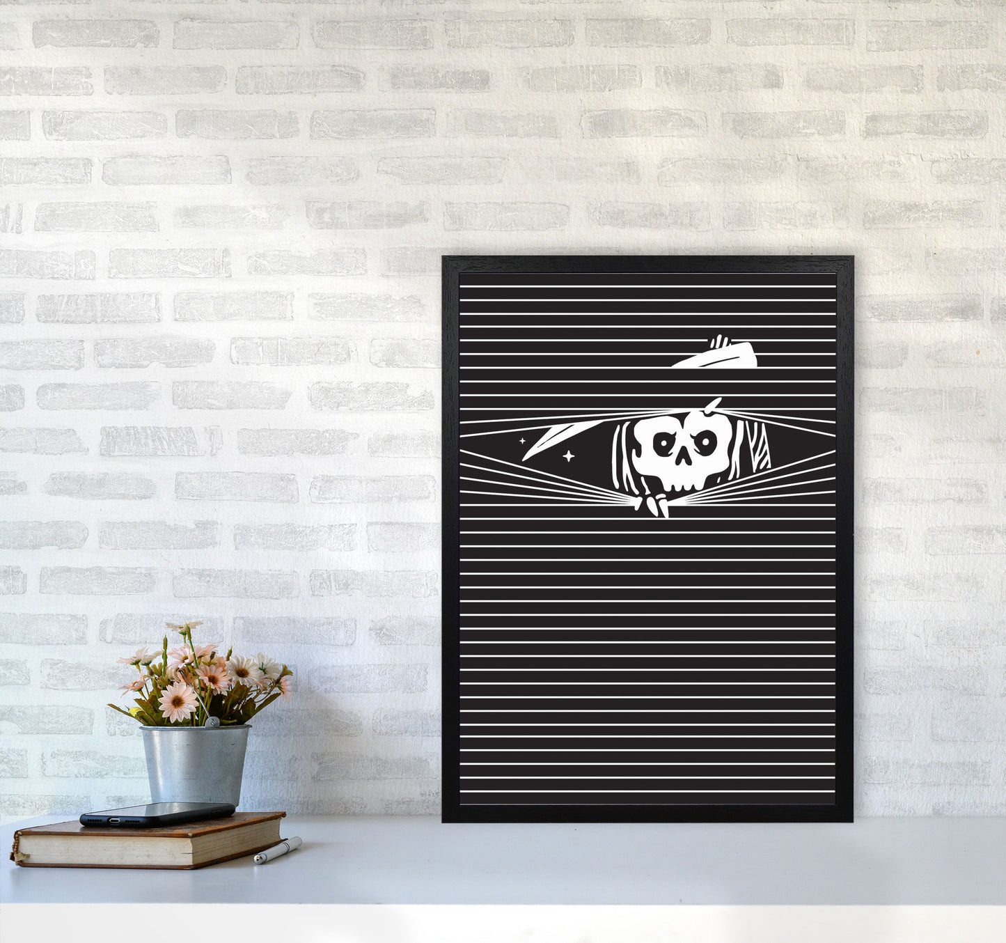 The Grim Reaper Art Print by Jason Stanley A2 White Frame