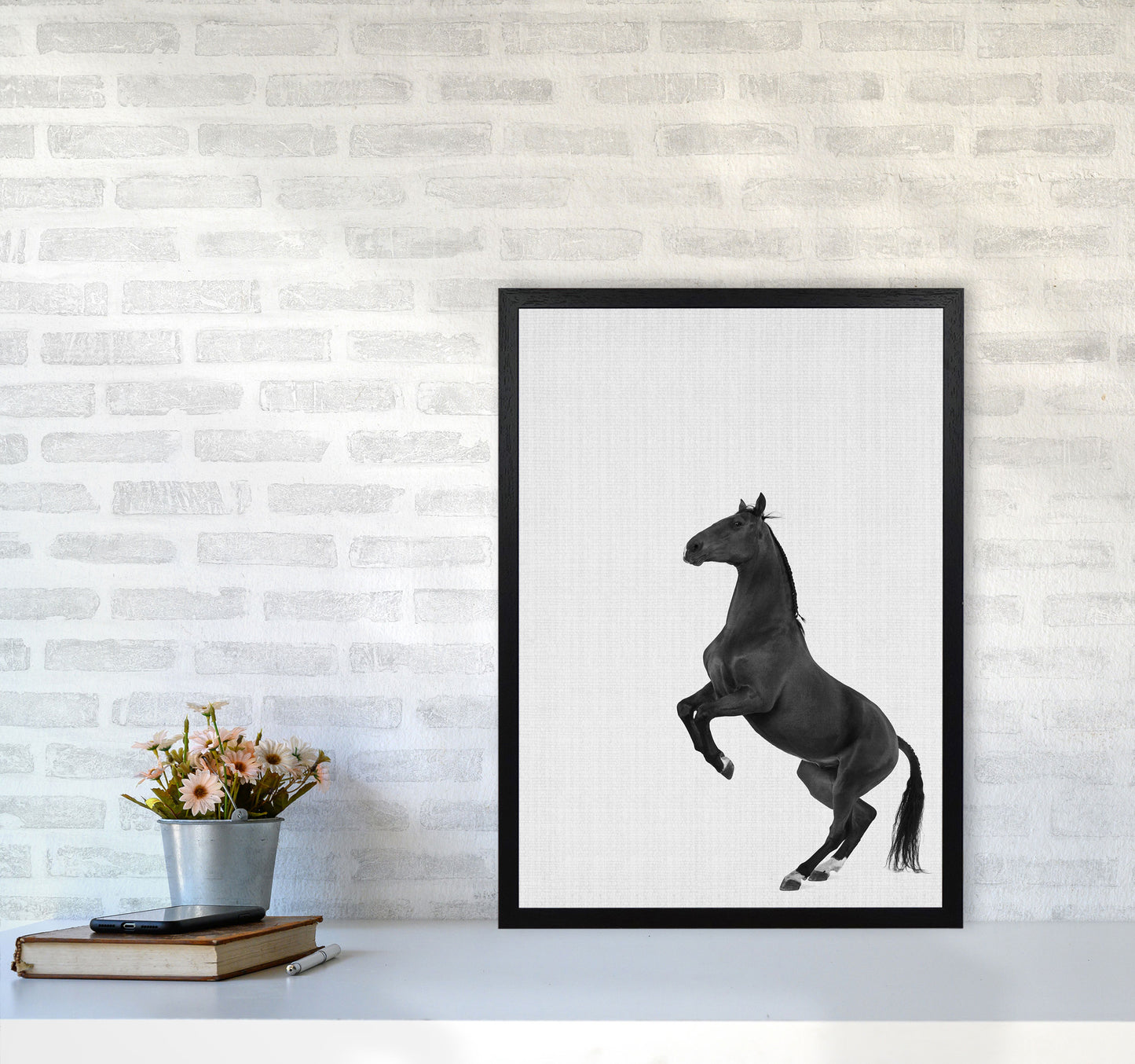 The Dark Horse Rides At Night #2 Art Print by Jason Stanley A2 White Frame