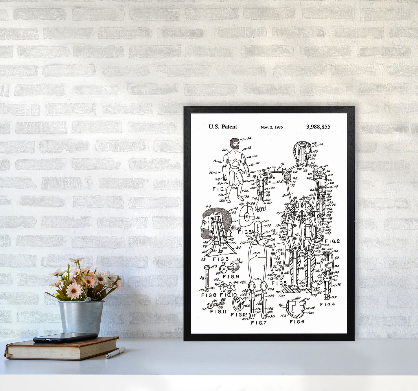Kids Toy Patent Art Print by Jason Stanley A2 White Frame