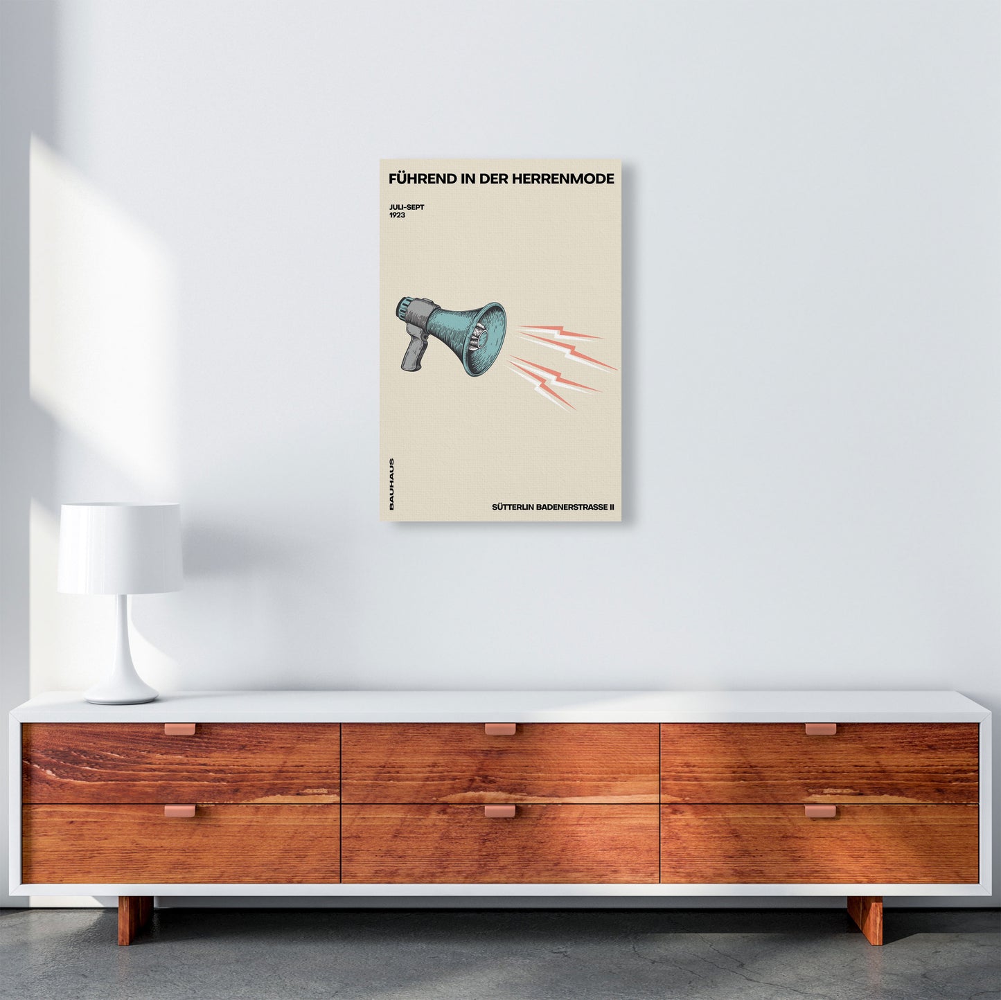 Bauhaus Megaphone Art Print by Jason Stanley A2 Canvas