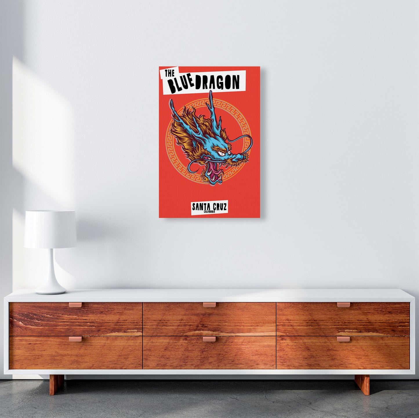 The Blue Dragon Art Print by Jason Stanley A2 Canvas