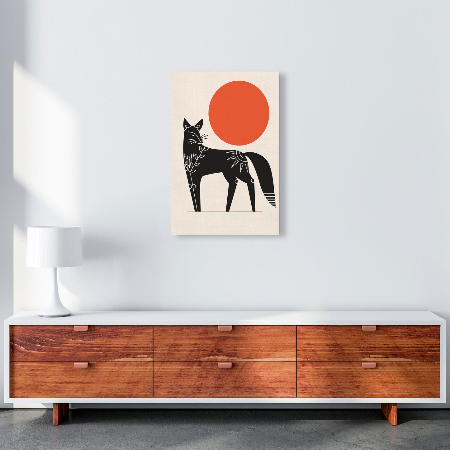 Fox And The Sun Art Print by Jason Stanley A2 Canvas