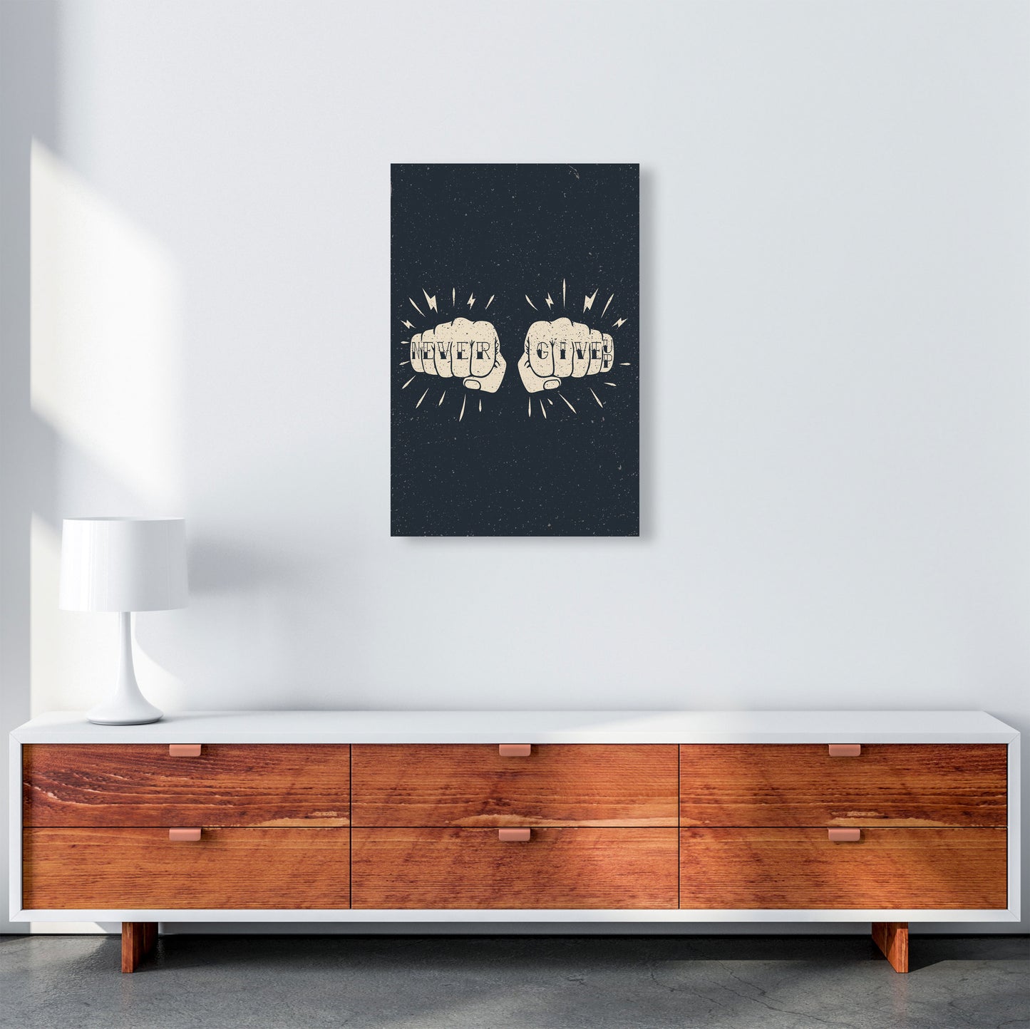 Never Give Up! Art Print by Jason Stanley A2 Canvas