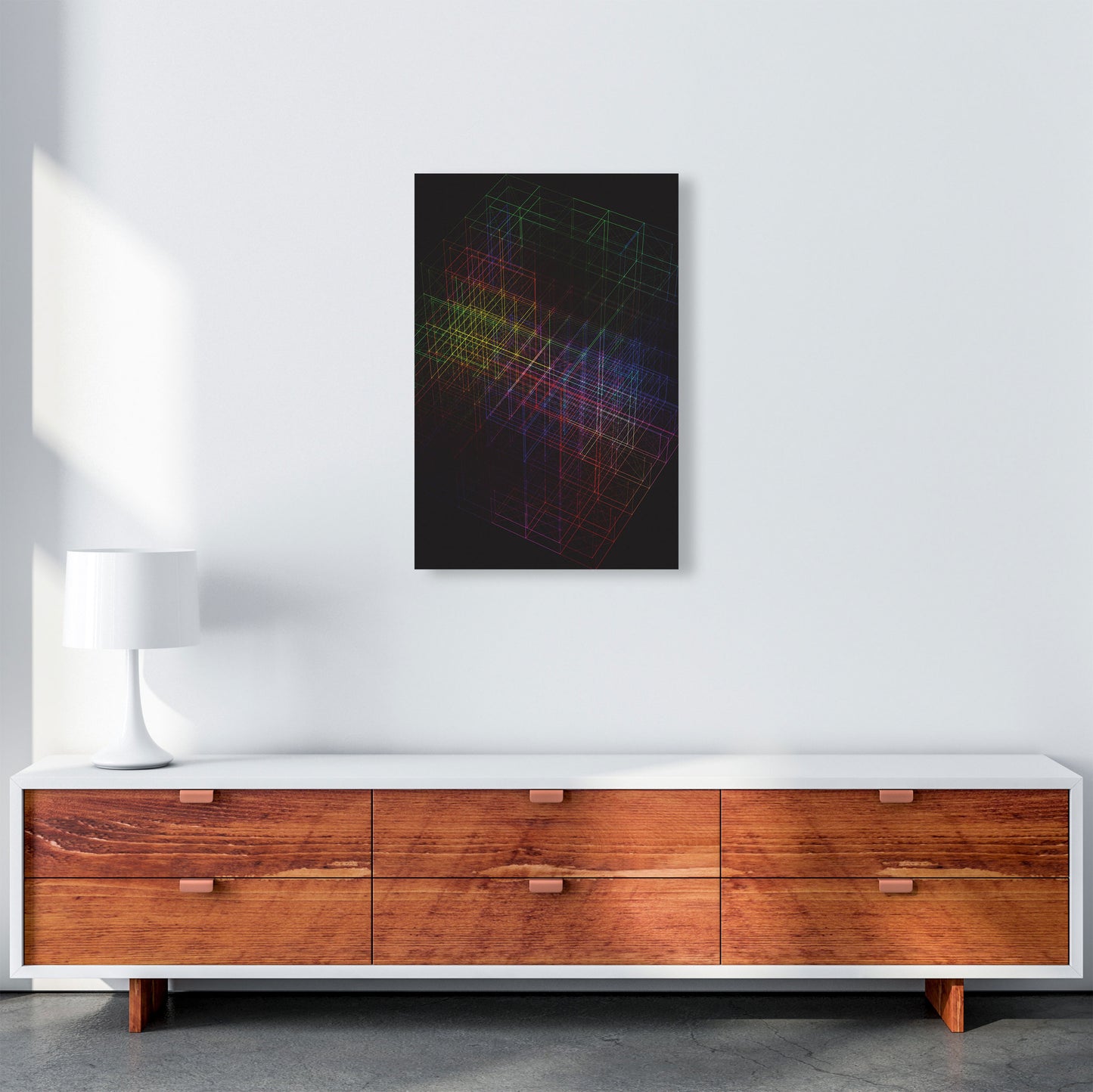 Laser Cube Art Print by Jason Stanley A2 Canvas