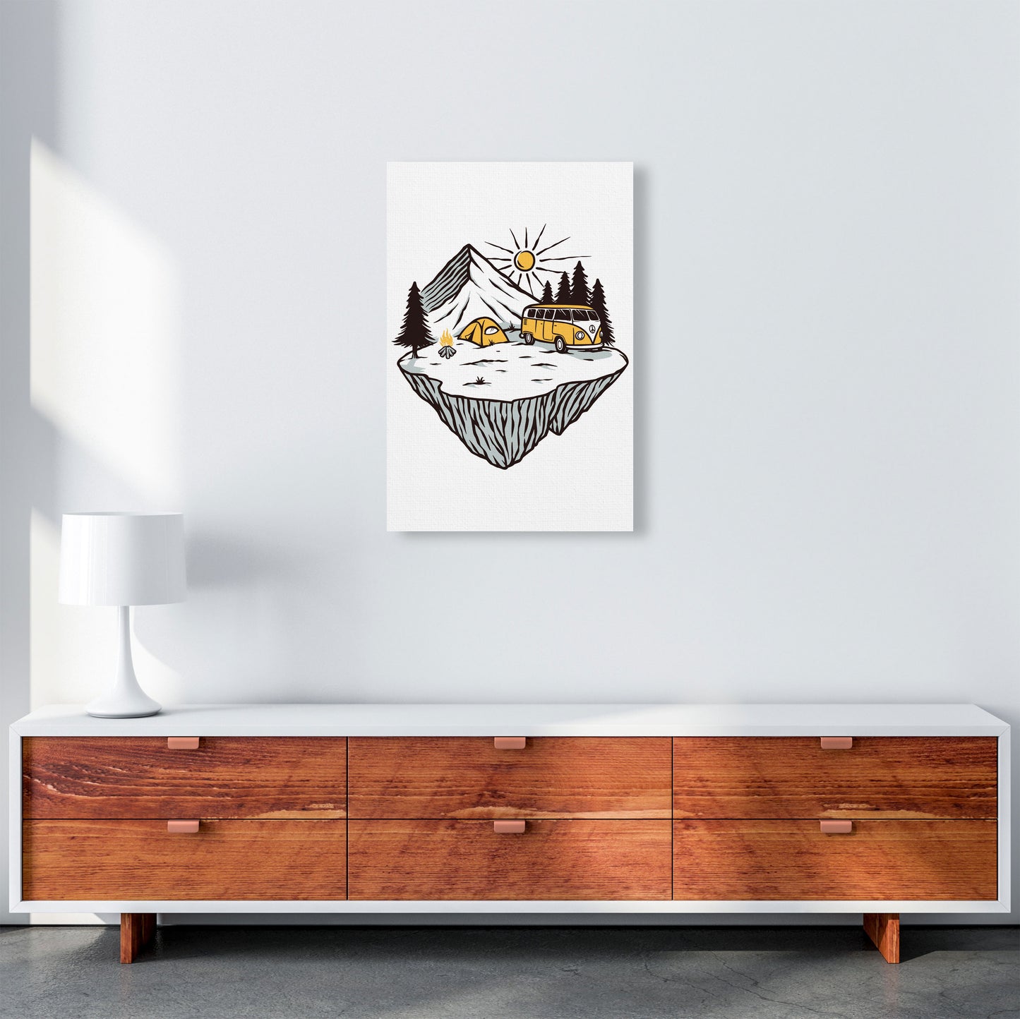 Camp Vibes Art Print by Jason Stanley A2 Canvas