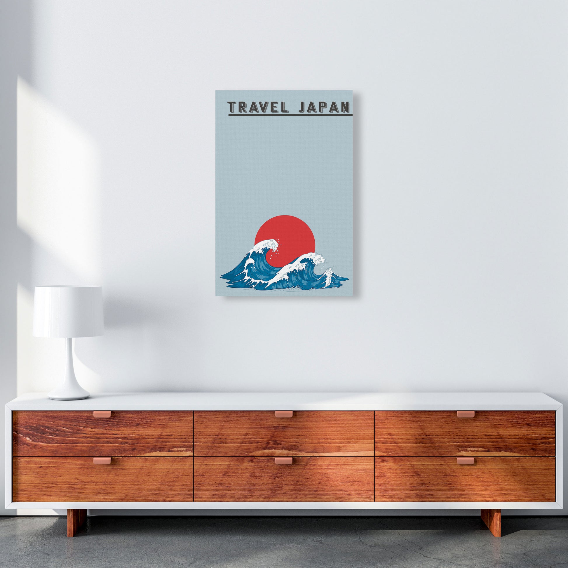 Japanese Waves Art Print by Jason Stanley A2 Canvas