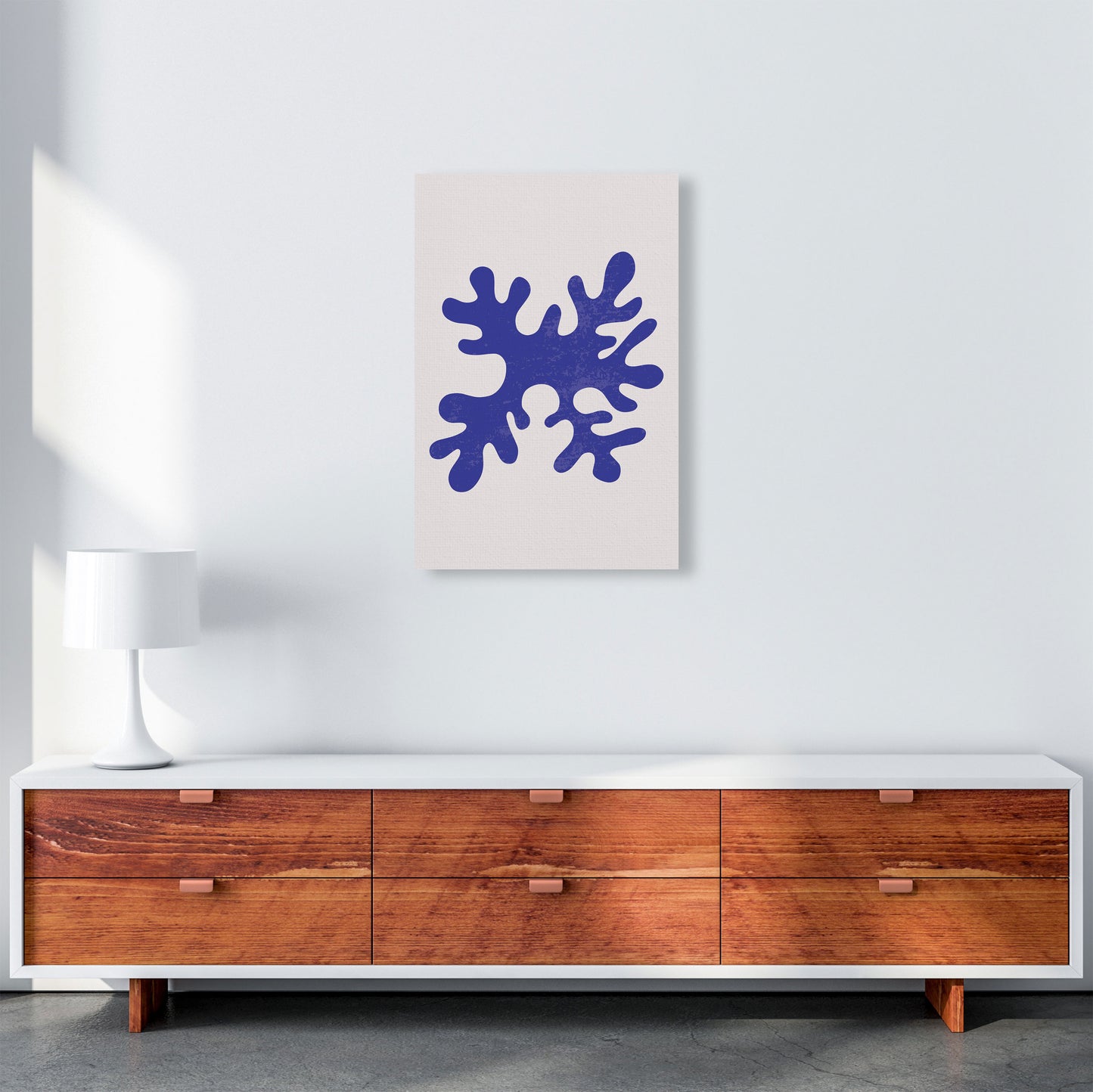 Abstract Blue Algae Art Print by Jason Stanley A2 Canvas