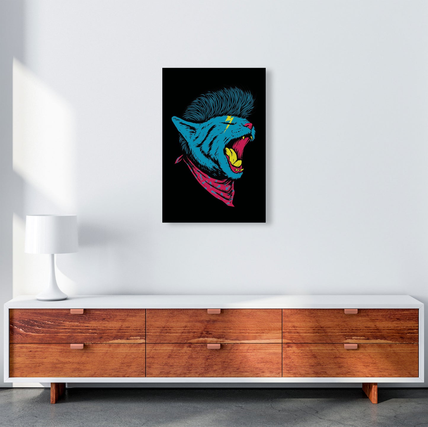 The Killer Cat Art Print by Jason Stanley A2 Canvas