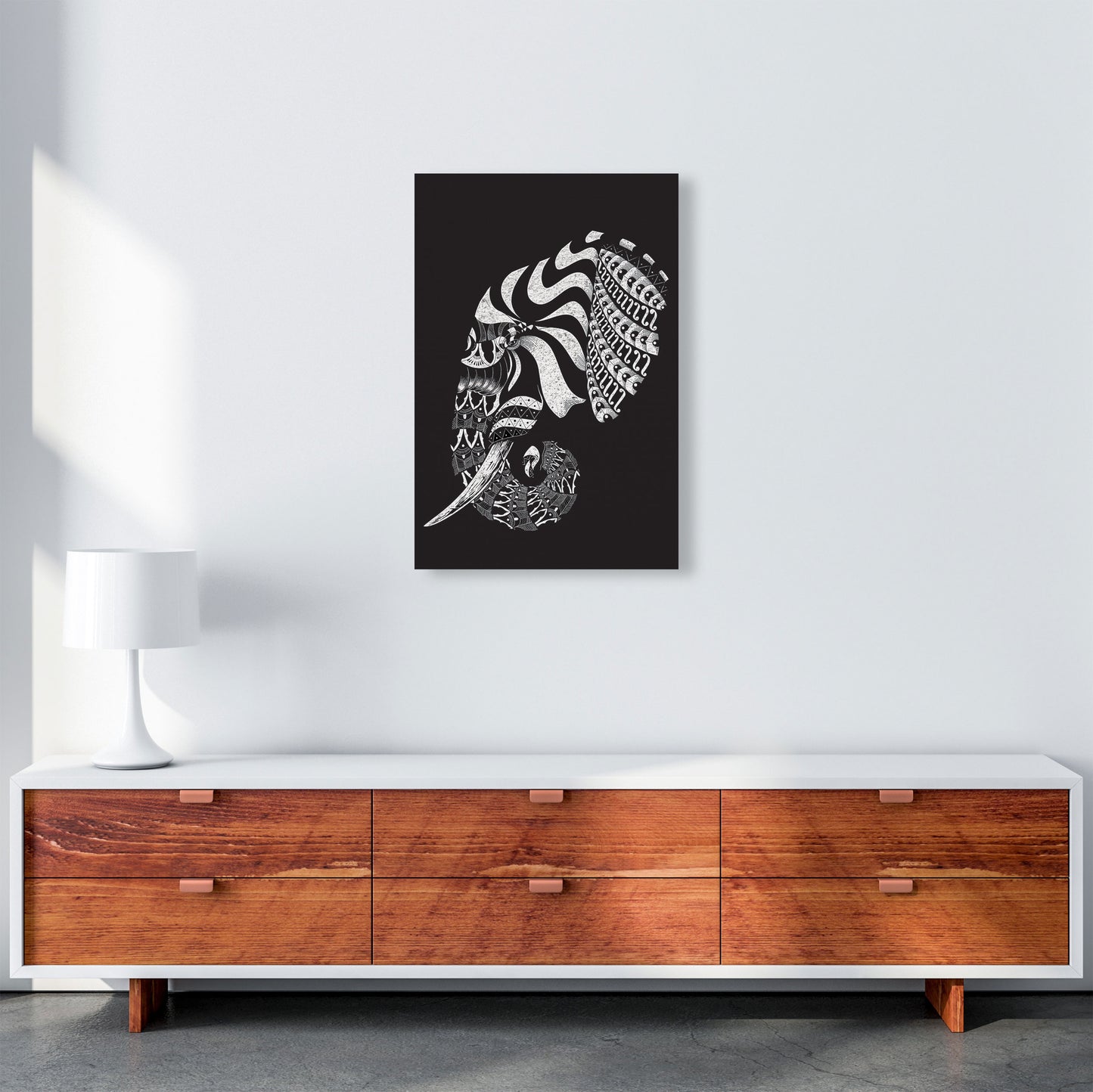 Ornate Elephant II Art Print by Jason Stanley A2 Canvas