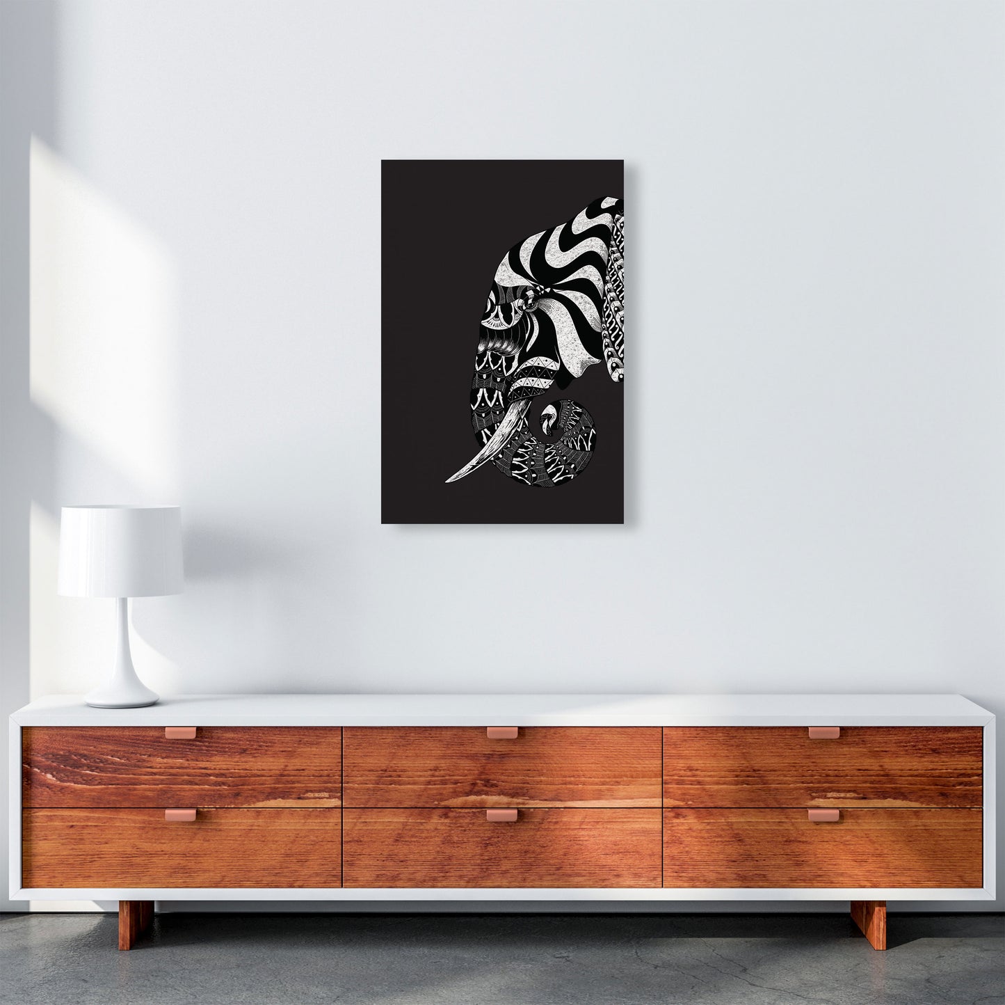 Ornate Elephant Art Print by Jason Stanley A2 Canvas