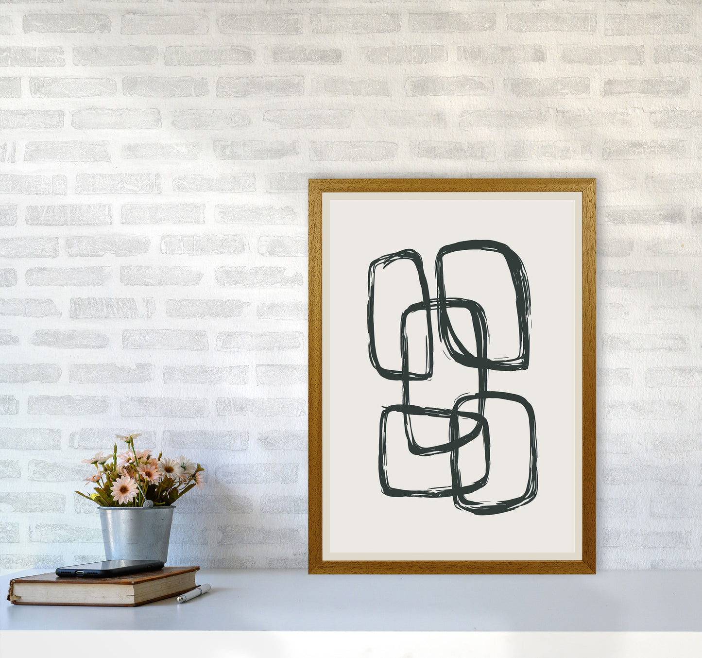 Modern Abstract Shapes 3 Art Print by Jason Stanley A2 Print Only