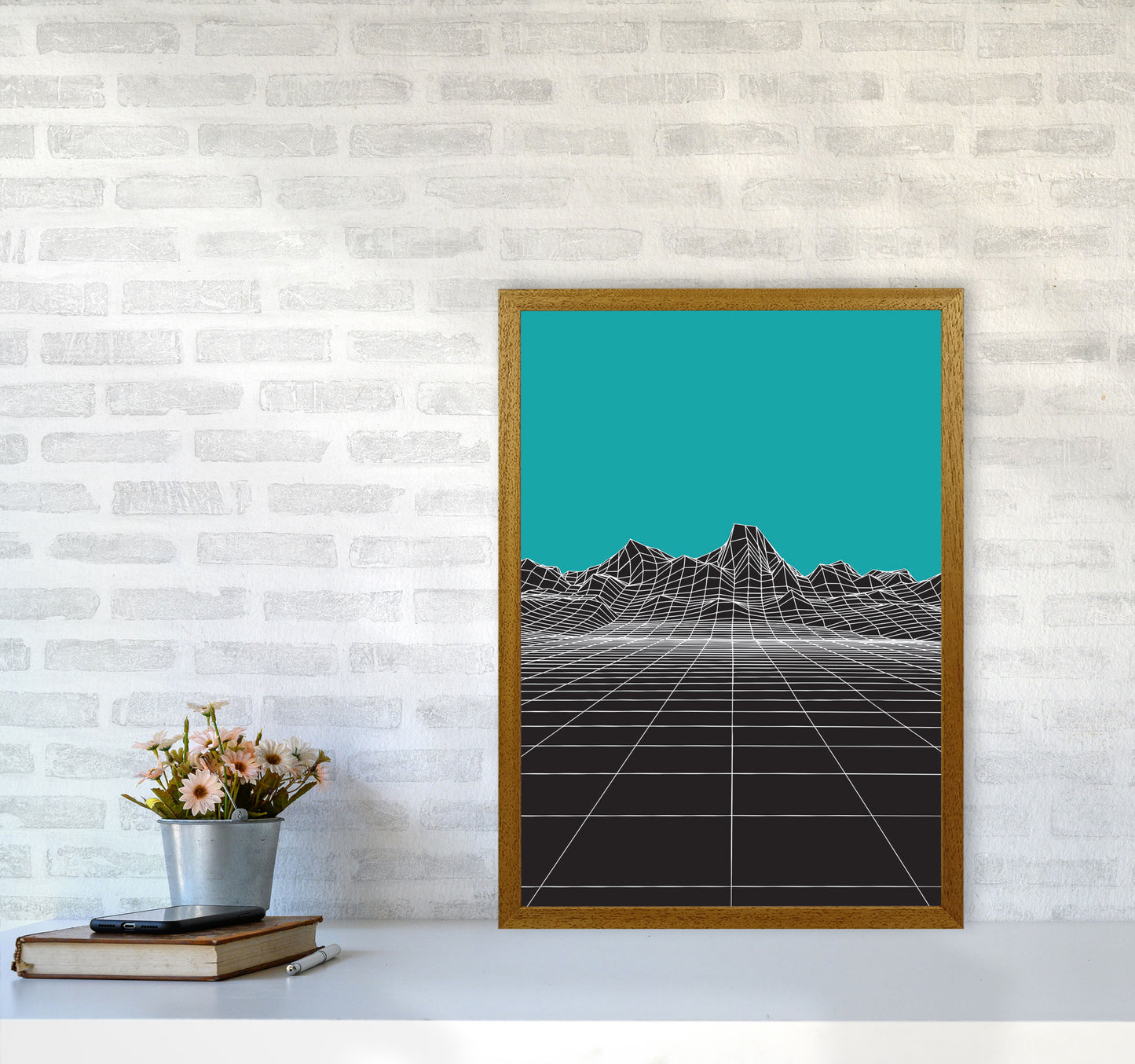 Line Mountains #3 Art Print by Jason Stanley A2 Print Only